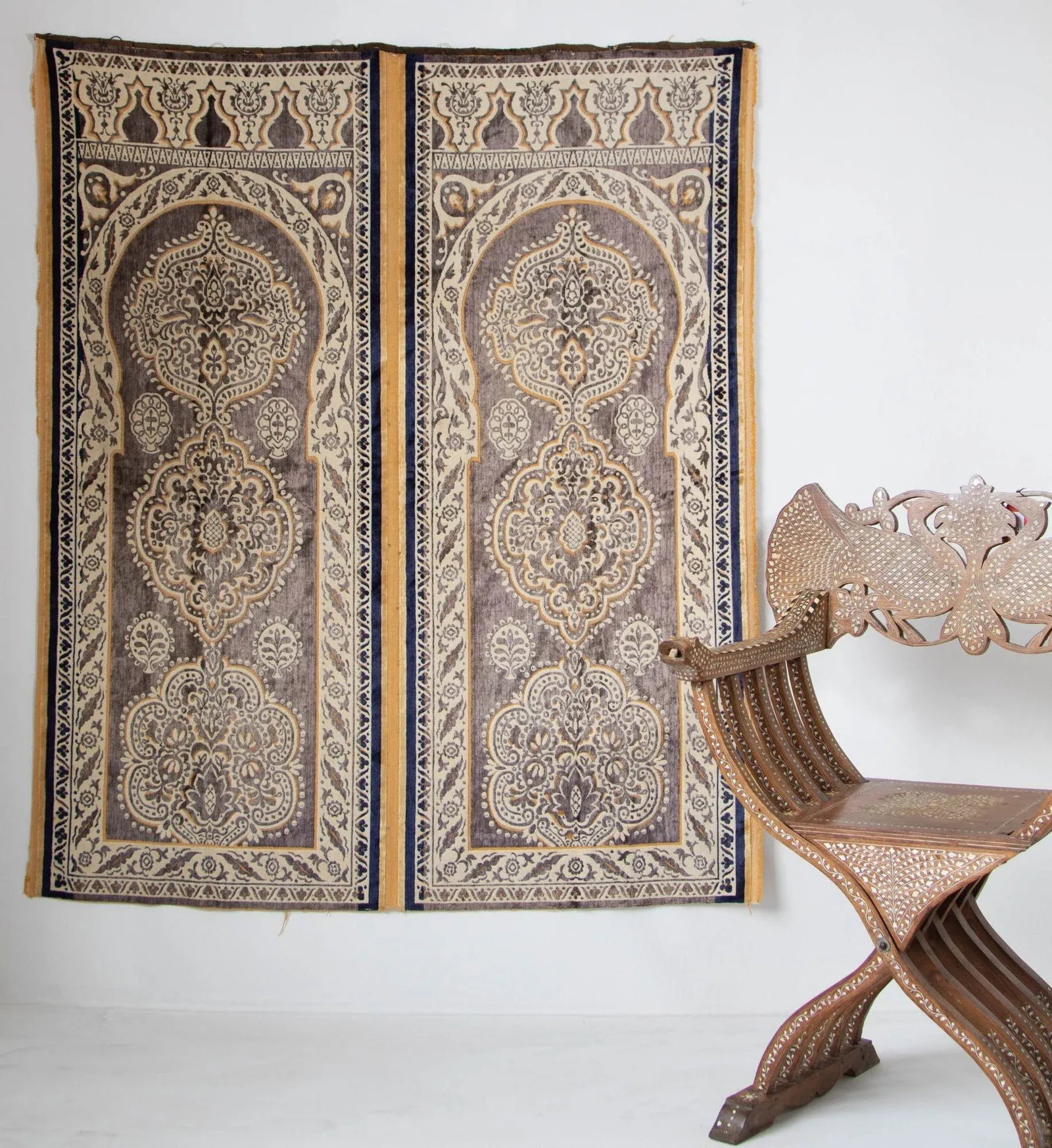 Antique Moroccan Moorish Silk Tapestry - 11