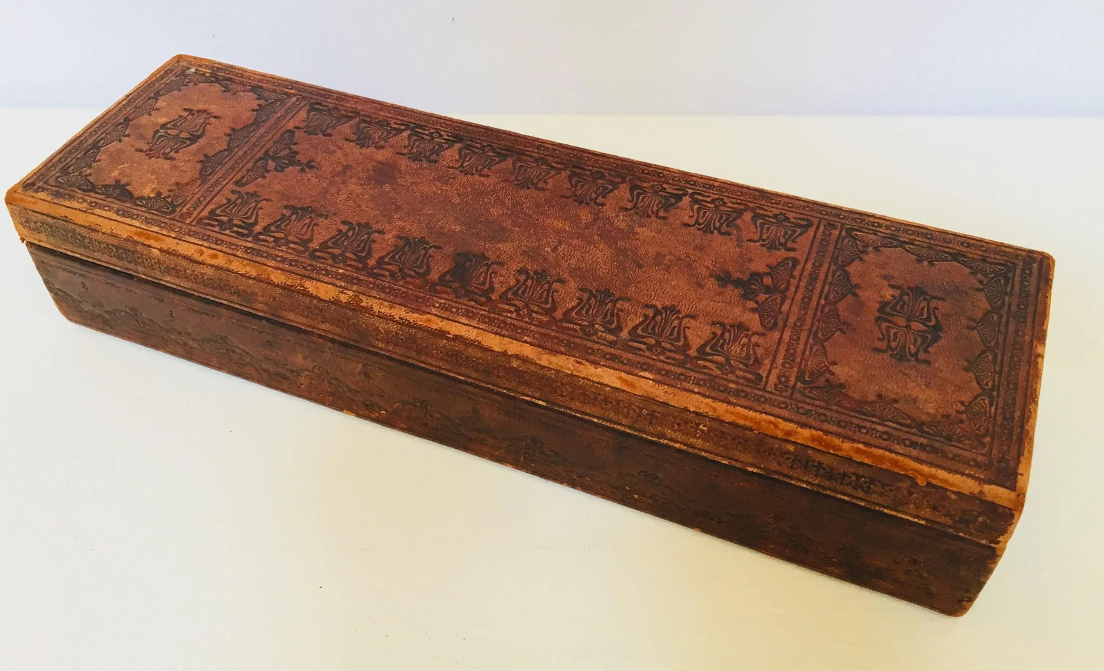 Antique French "A La Marquise De Sevigne Paris" Glove Box - 12
