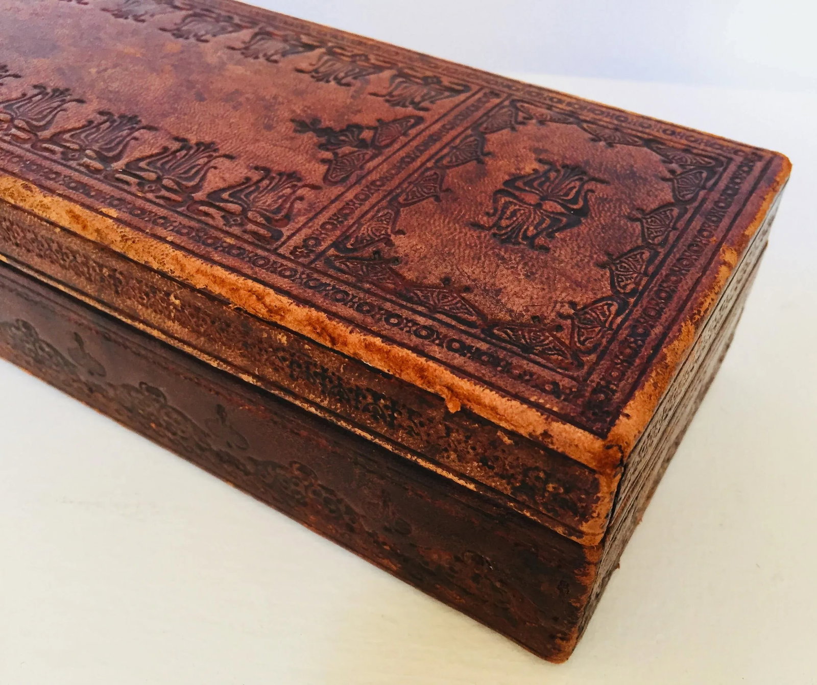 Antique French "A La Marquise De Sevigne Paris" Glove Box - 3