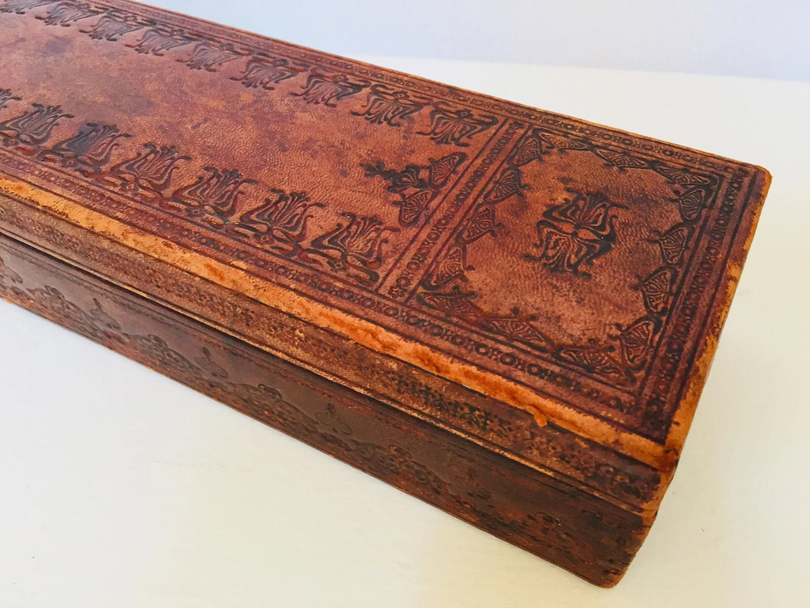 Antique French "A La Marquise De Sevigne Paris" Glove Box - 4
