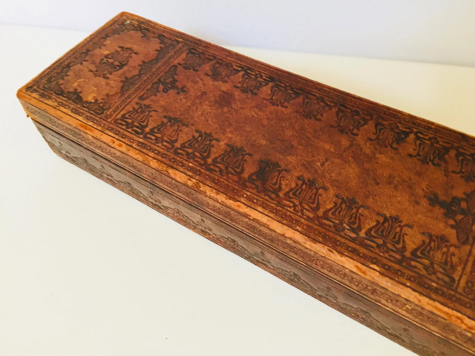 Antique French "A La Marquise De Sevigne Paris" Glove Box - 7