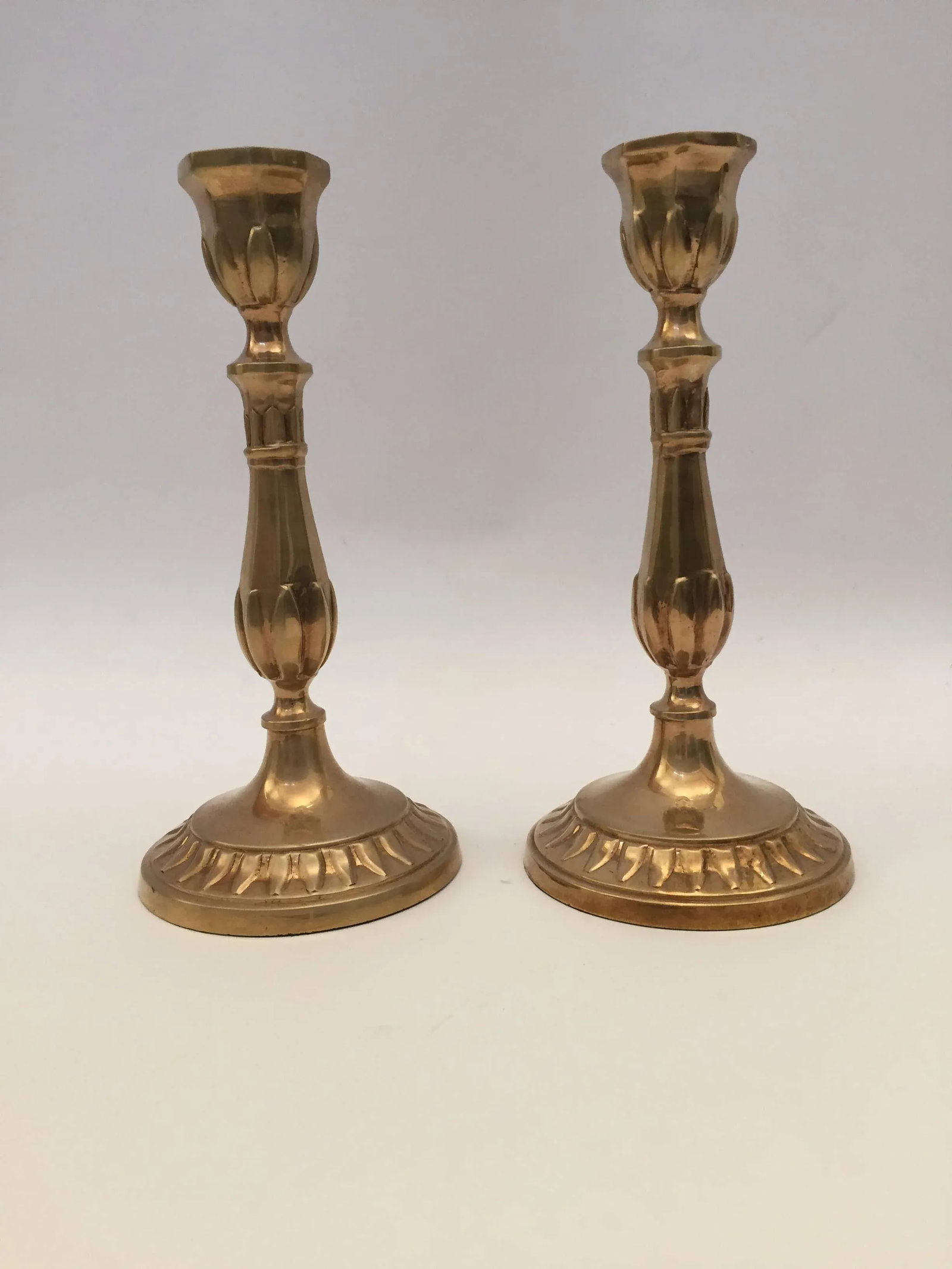 Pair of Antique Victorian Candlesticks - 2