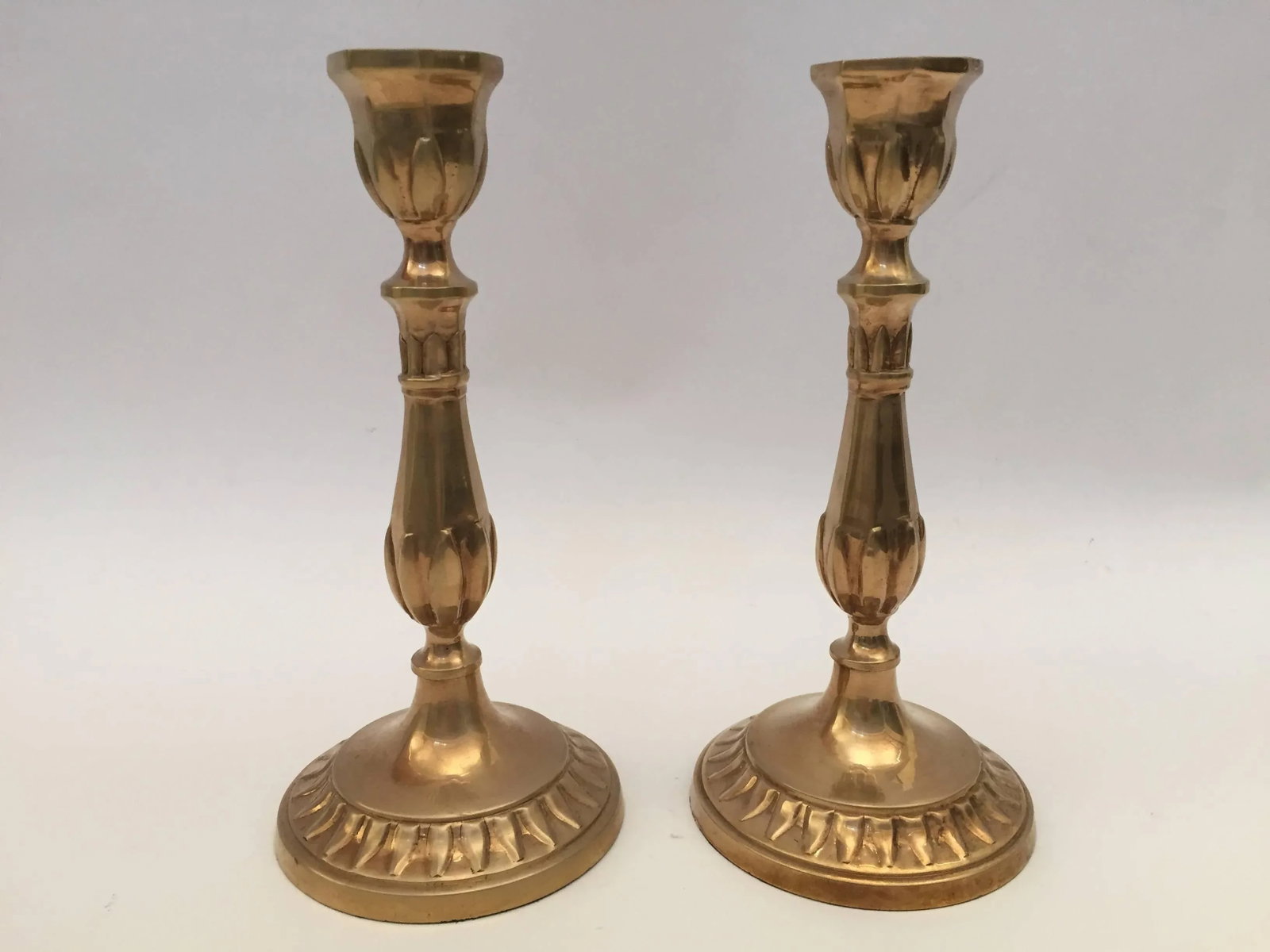 Pair of Antique Victorian Candlesticks - 3