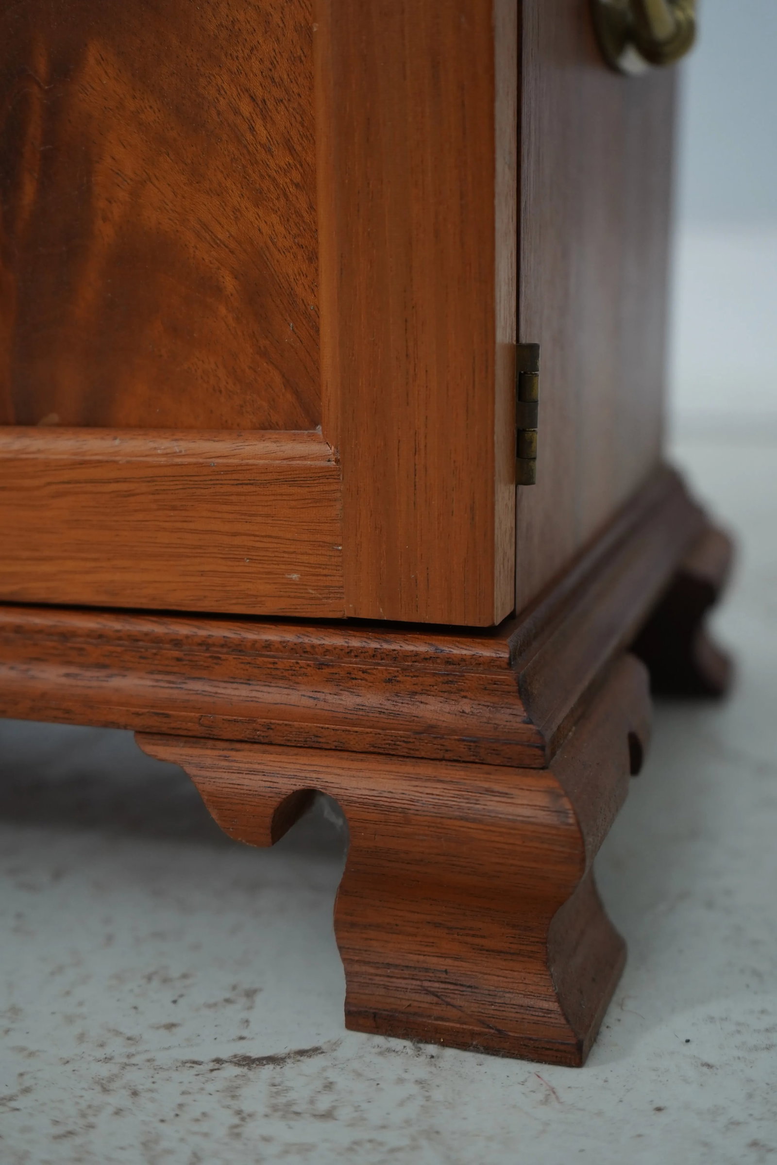 Bench Made Chippendale Style 2 Door Walnut Jewelry Box - 11
