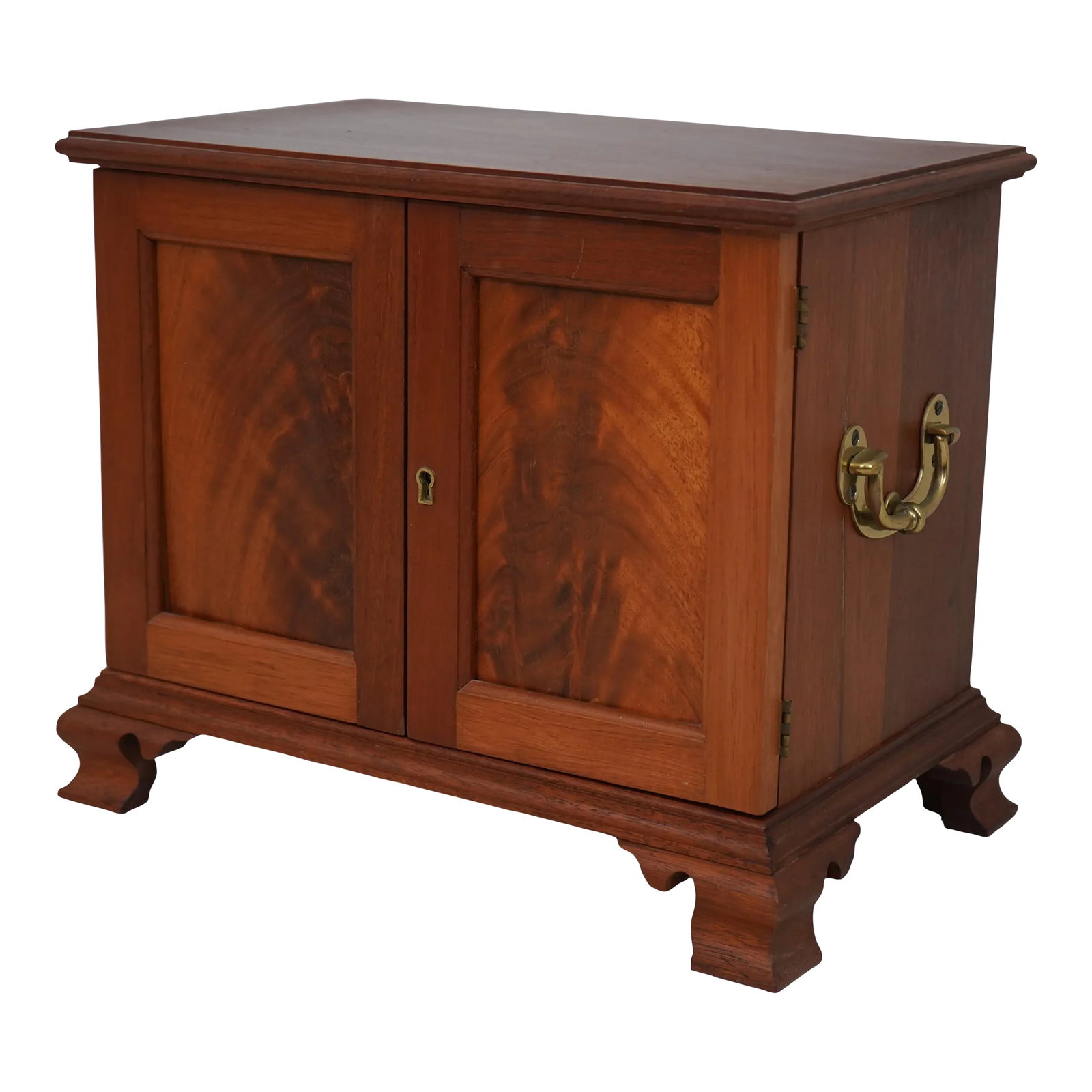 Bench Made Chippendale Style 2 Door Walnut Jewelry Box (1 of 12)
