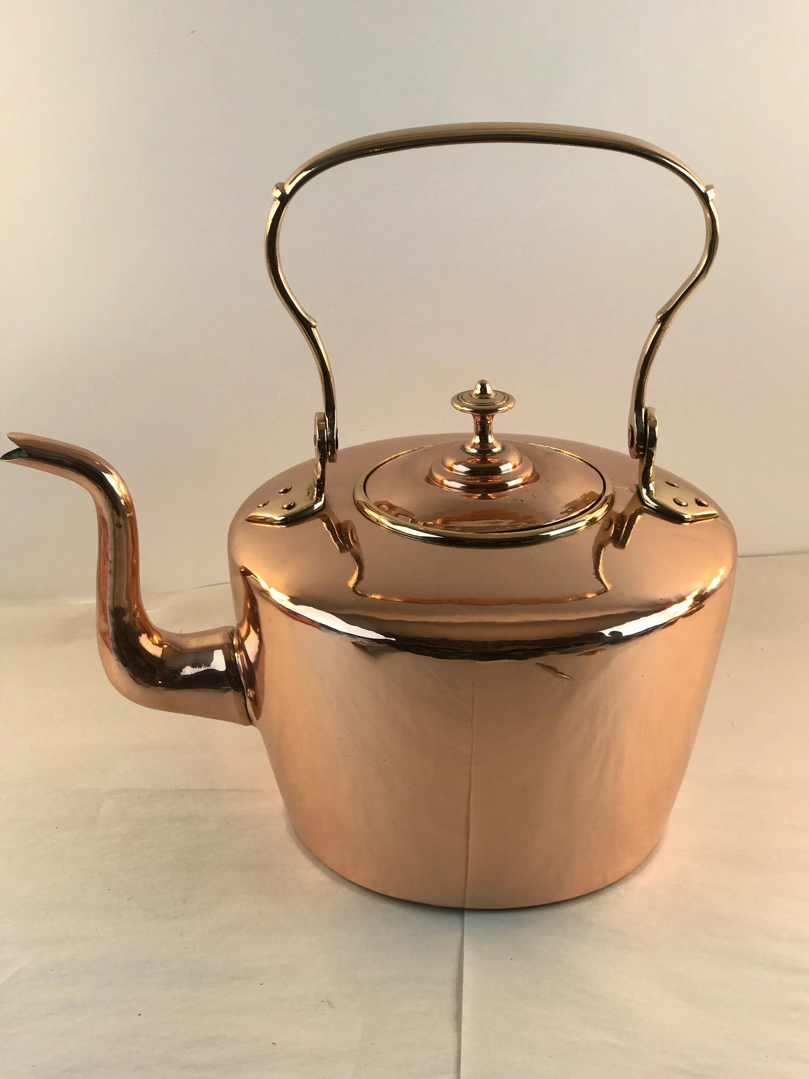 Late 19th Century Vintage Copper Water Tea Kettle - 2