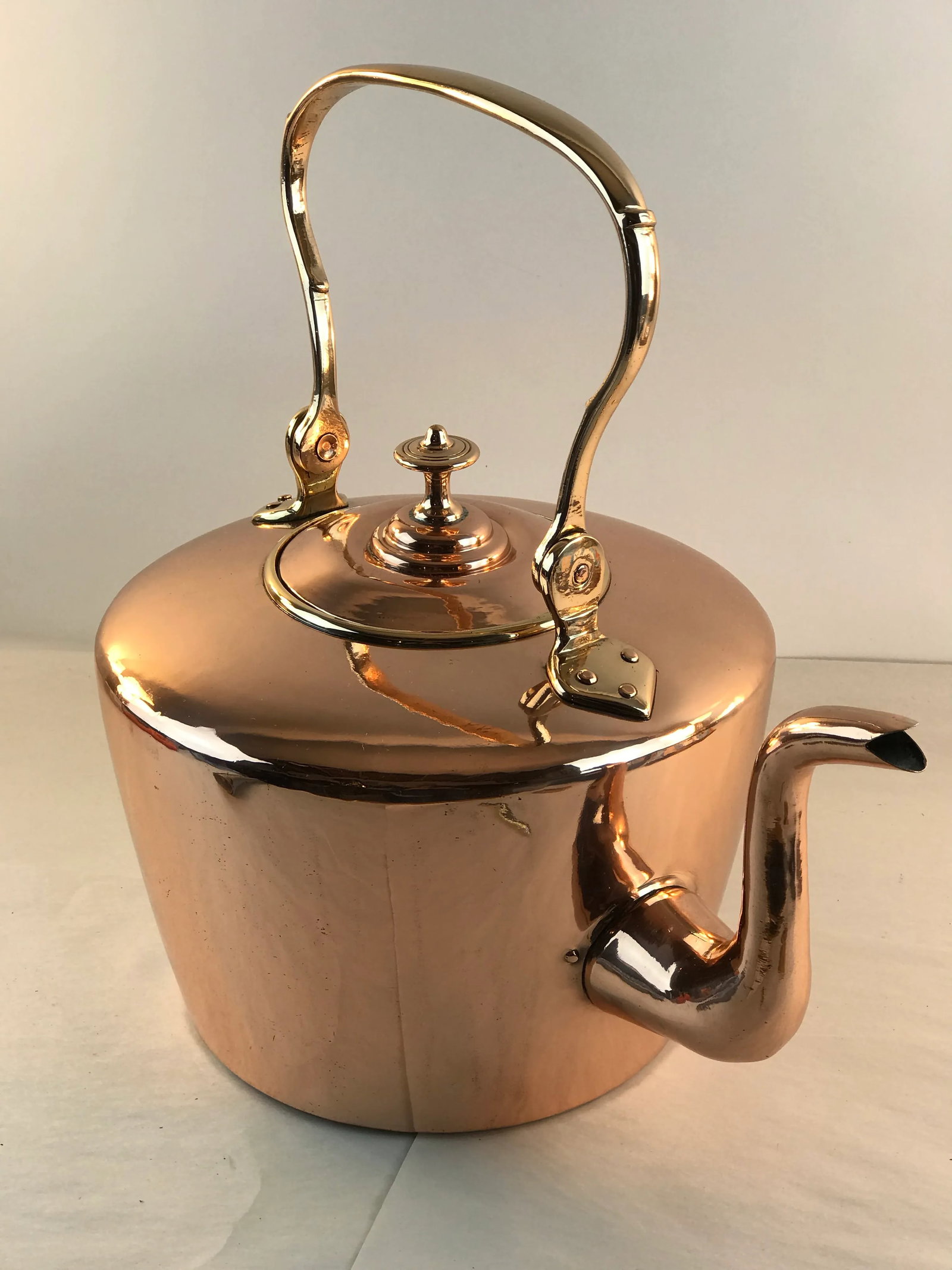 Late 19th Century Vintage Copper Water Tea Kettle - 3