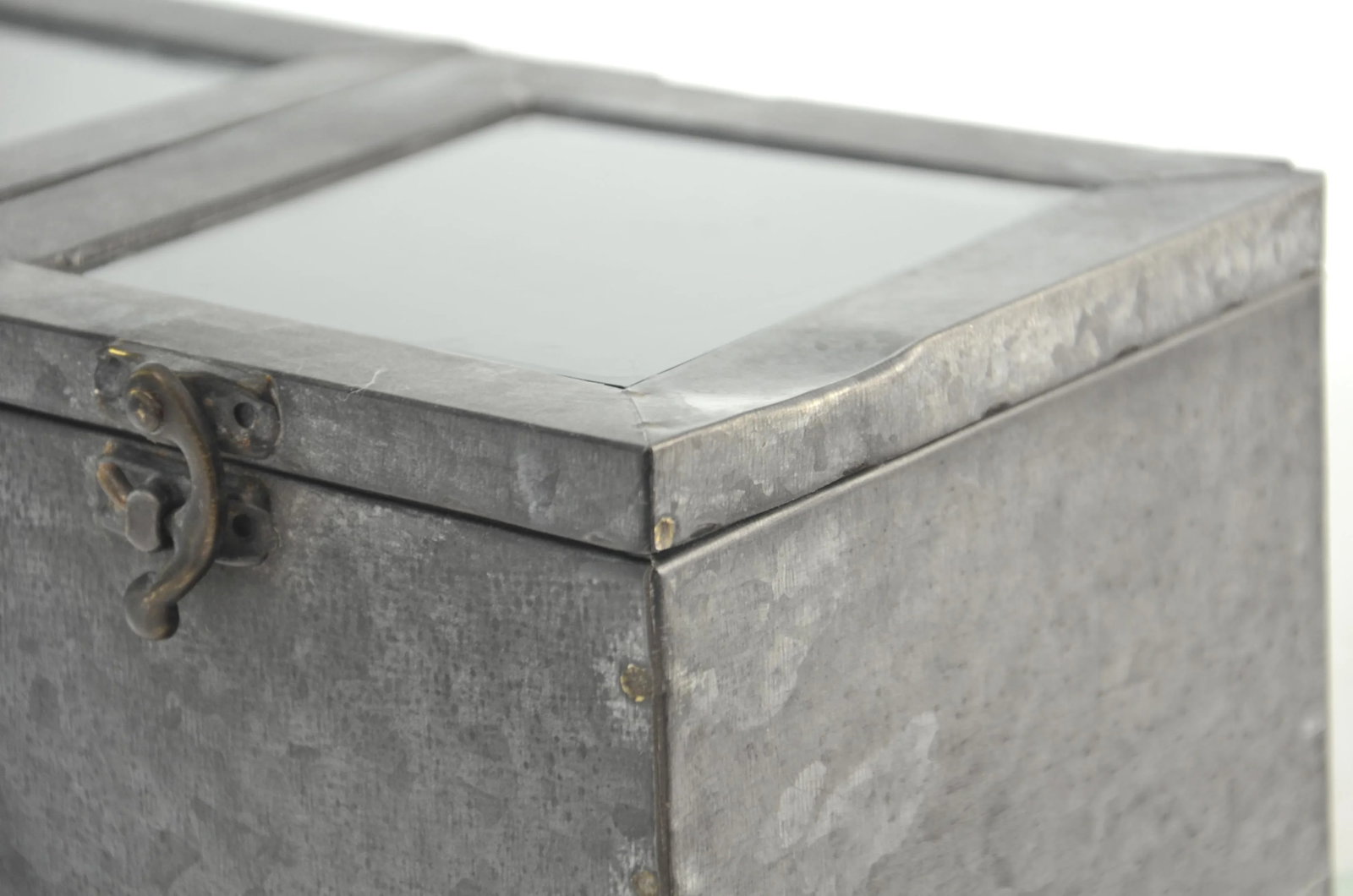 Three Window Zinc Storage/Display Box - 7