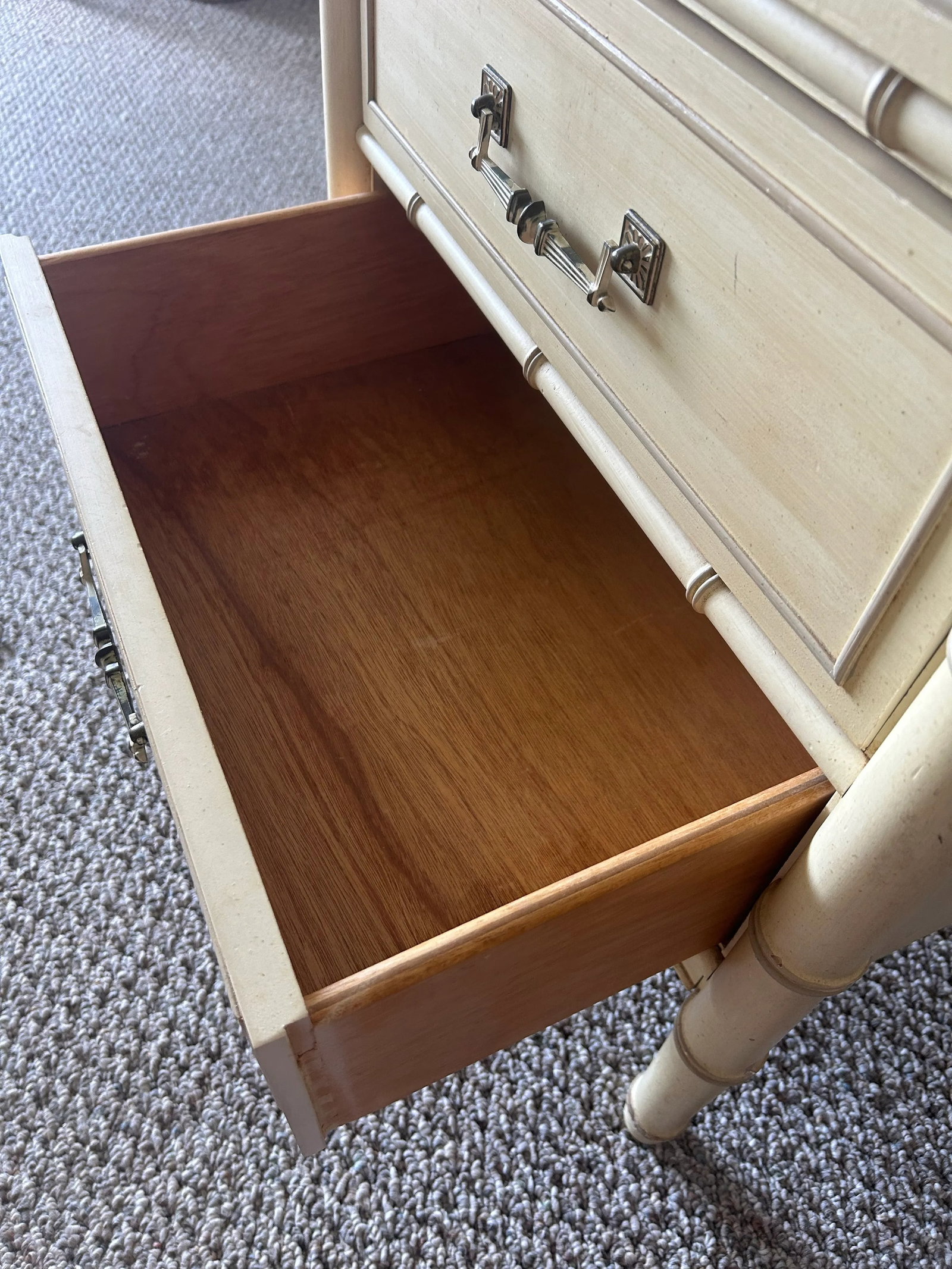 Mid 20th Century Henry Link Coastal White Cream Nightstand - 5