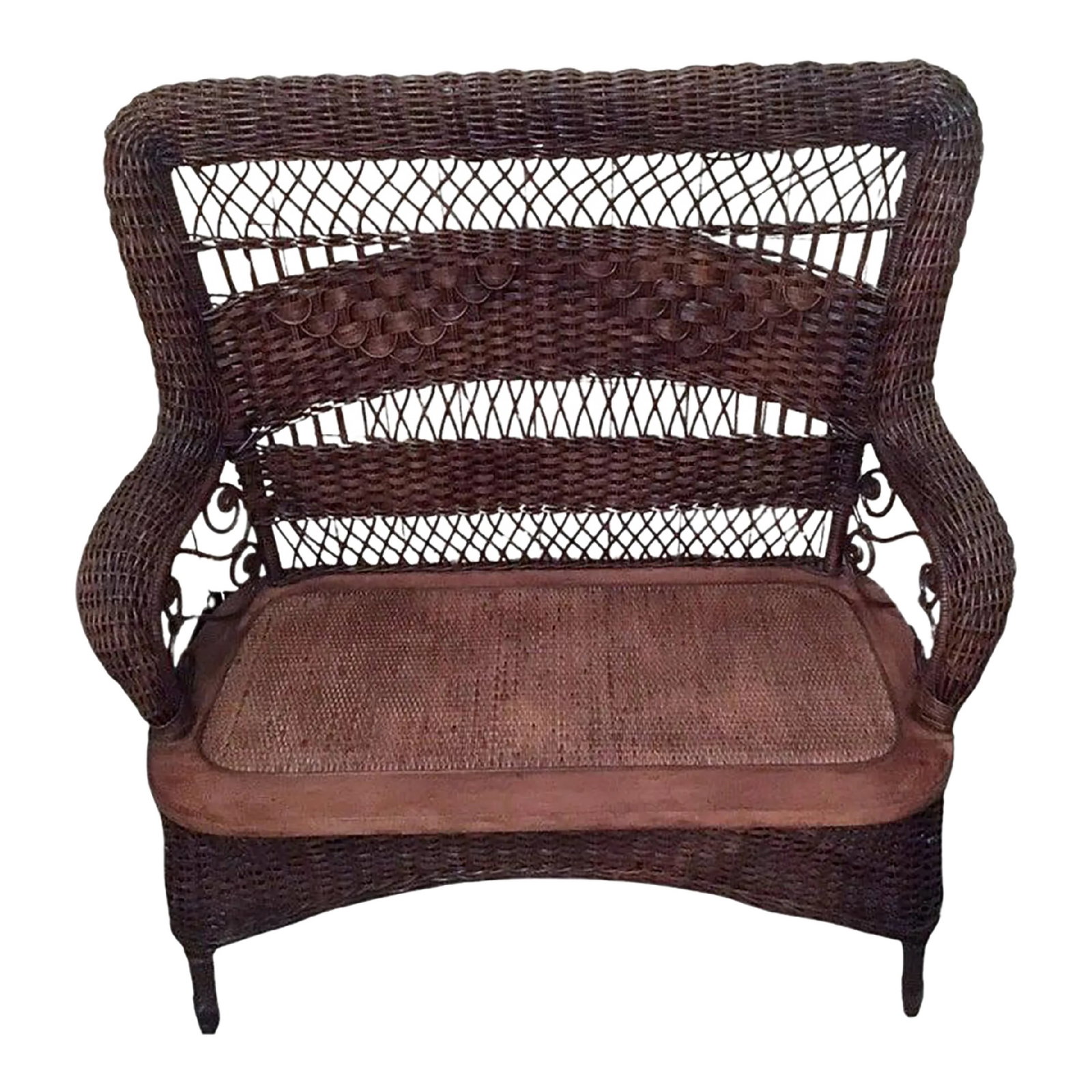 Early 1900s Natural Wicker Heywood Wakefield Settee (1 of 8)