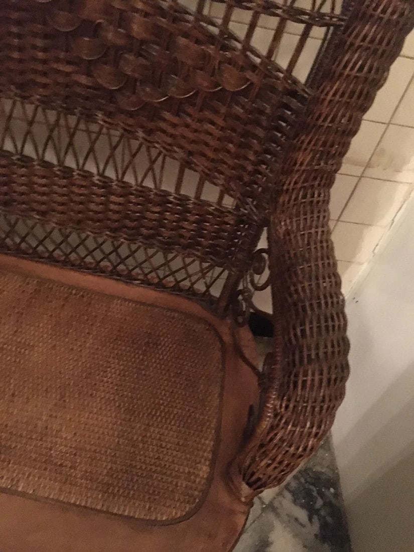 Early 1900s Natural Wicker Heywood Wakefield Settee - 6