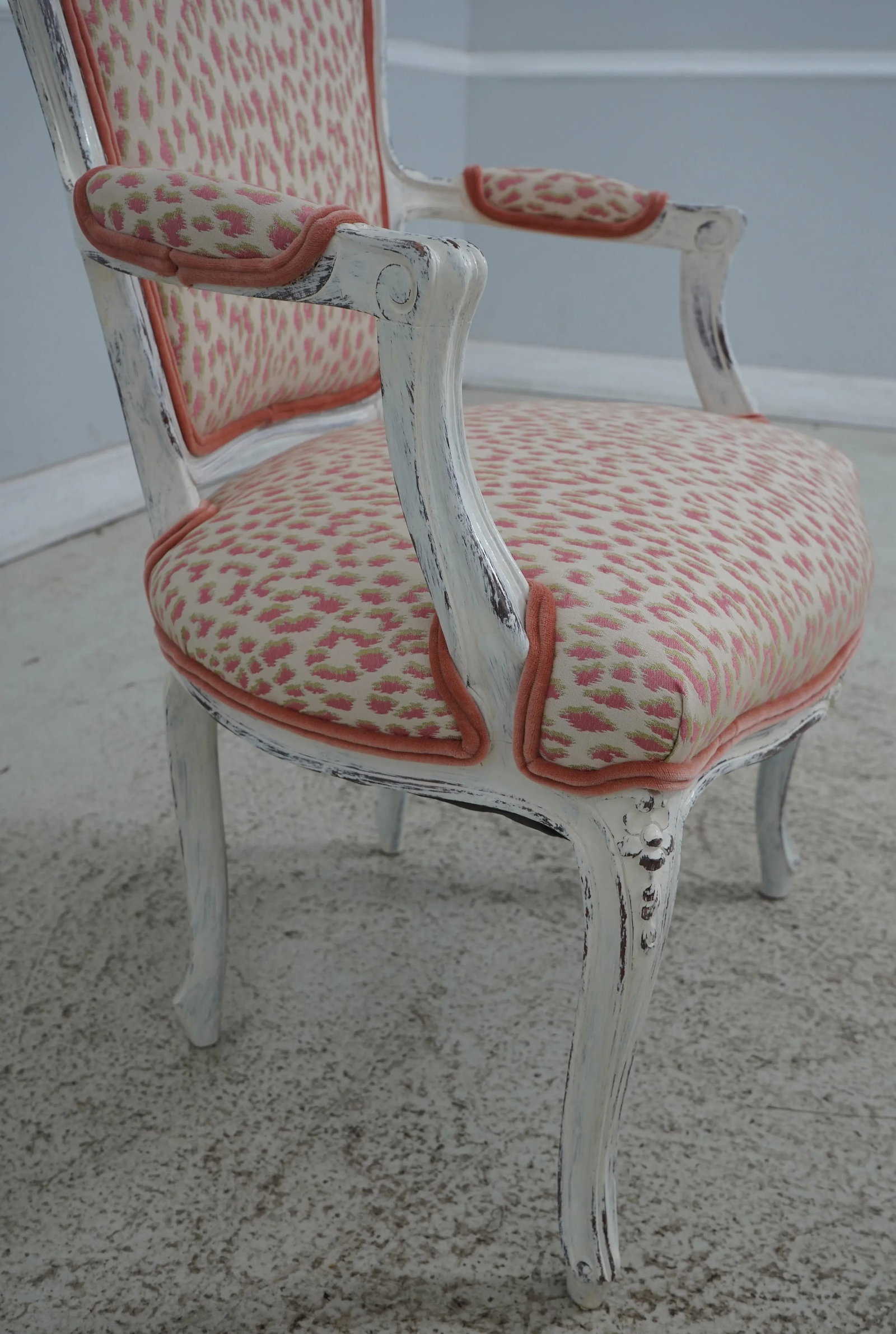 Pair Newly Upholstered French Louis XV Armchairs - 11