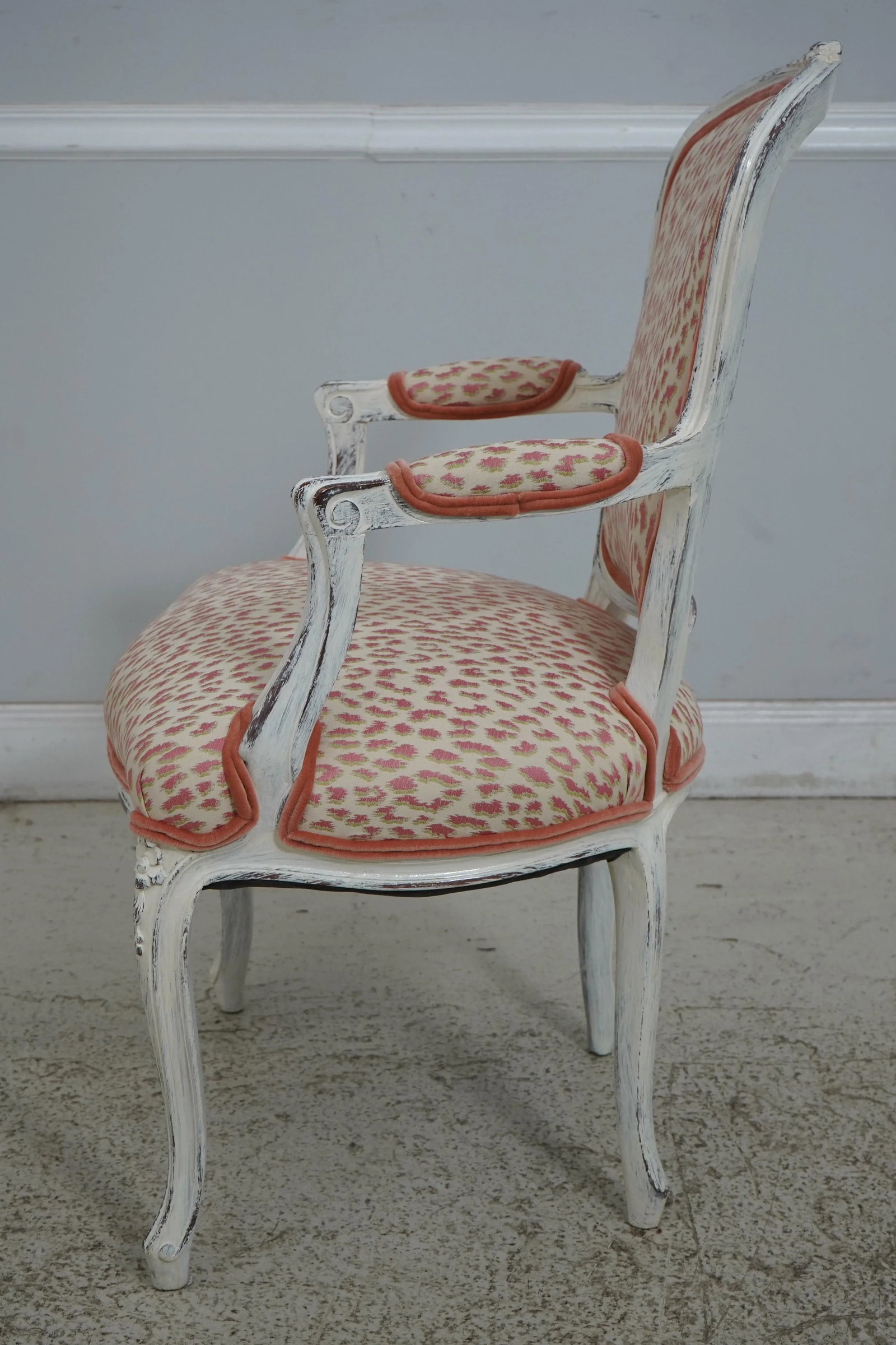 Pair Newly Upholstered French Louis XV Armchairs - 3