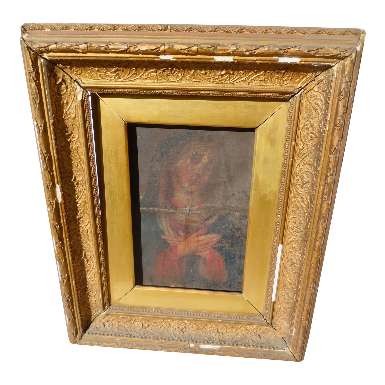 Antique Framed 17th Century Mexican Retablo (1 of 7)