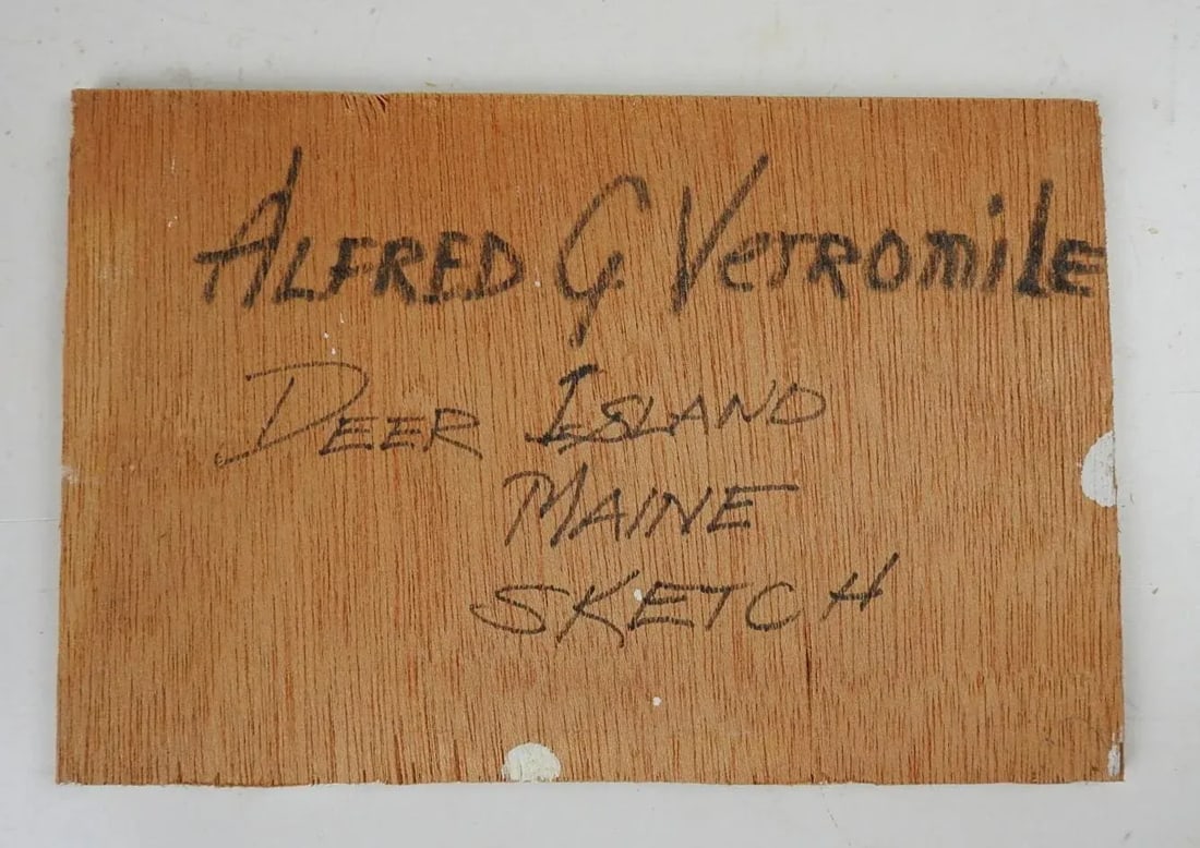 Small Late 20th Century Plein Air Deer Island Maine Painting - 2