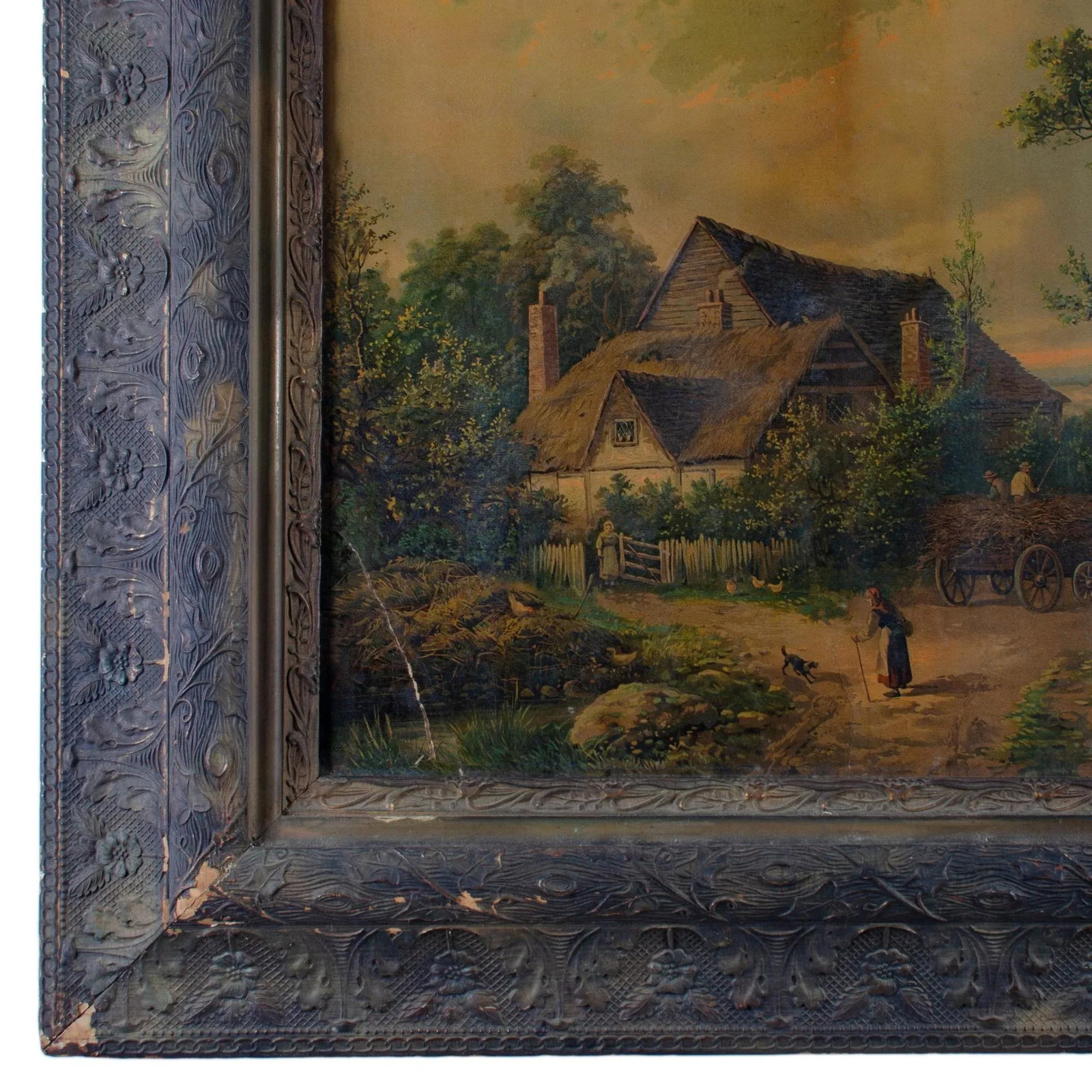 Late 19th Century Antique Pastoral Scene Lithograph Print - 5