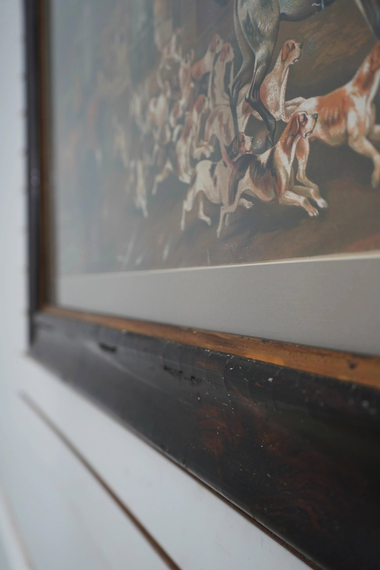 Vintage Hunt Scene Framed Art - 9