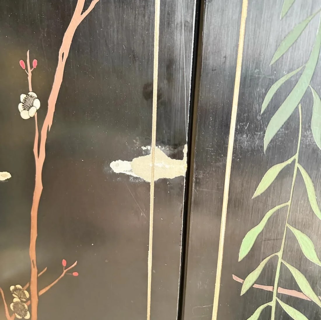 Chinese Hand Carved and Painted Room Divider/Screen - 6