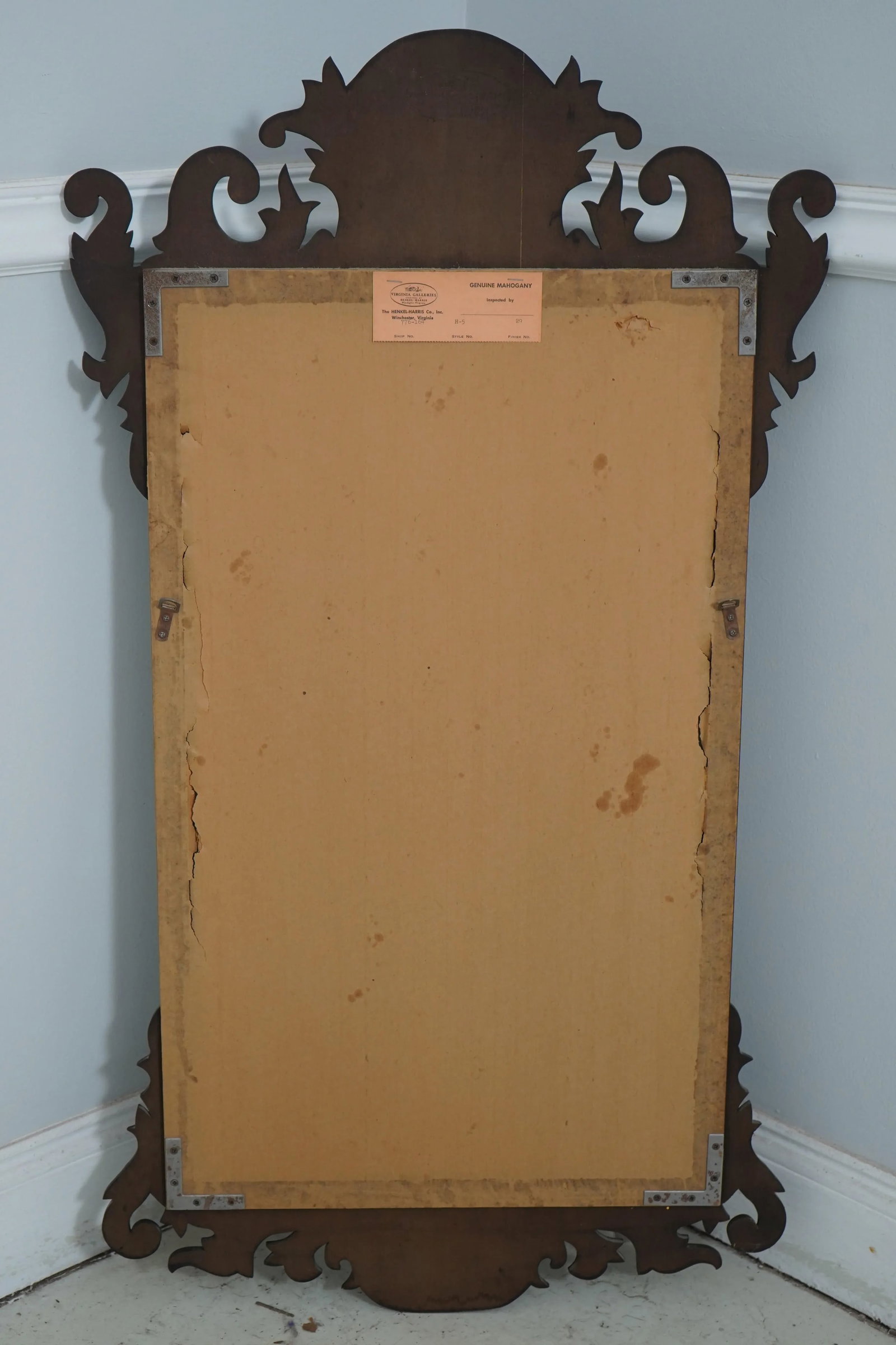 Henkel Harris Model H-5 Mahogany Chippendale Mirror - 10