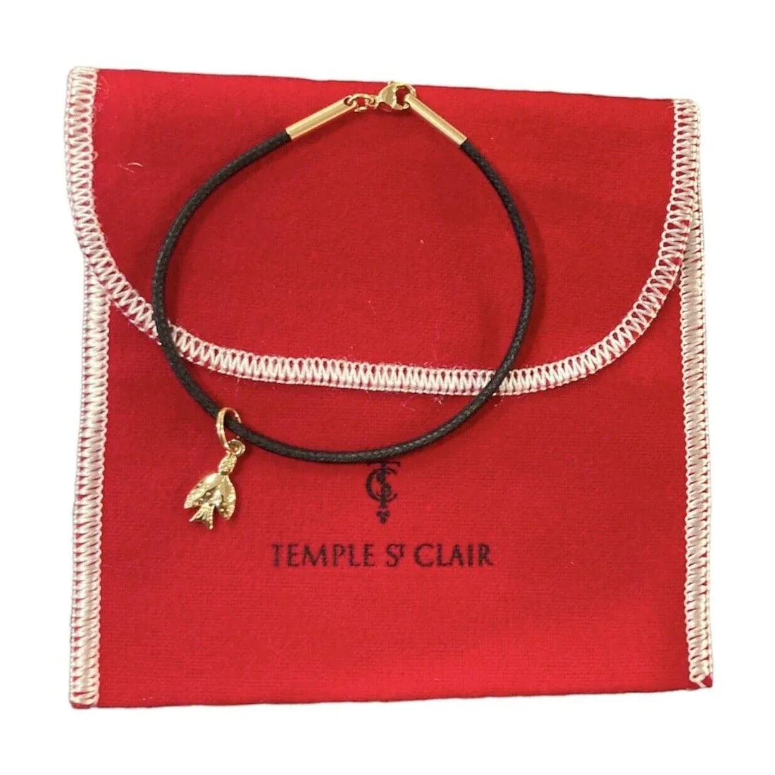Temple St Clair 18k Flying Dove Charm Cord Bracelet - 4