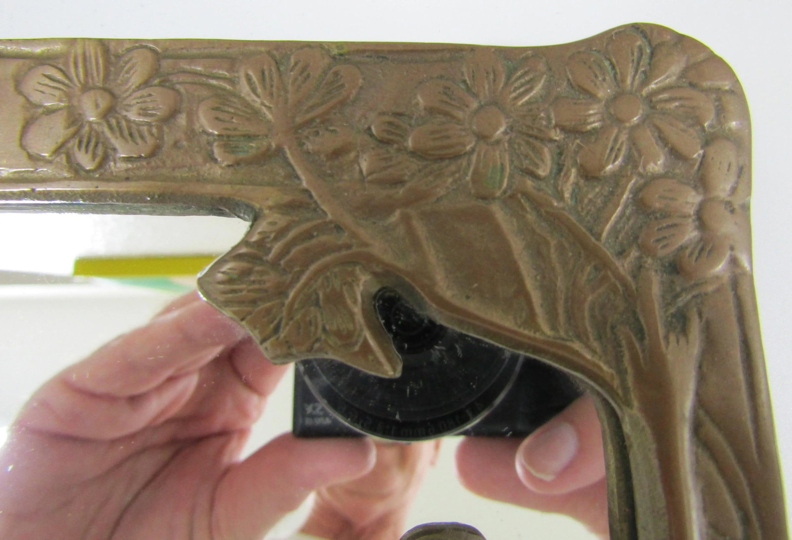 Lady of the Lake Antique Art Nouveau Bronze Free-Standing Table Mirror, Circa 1910 - 6