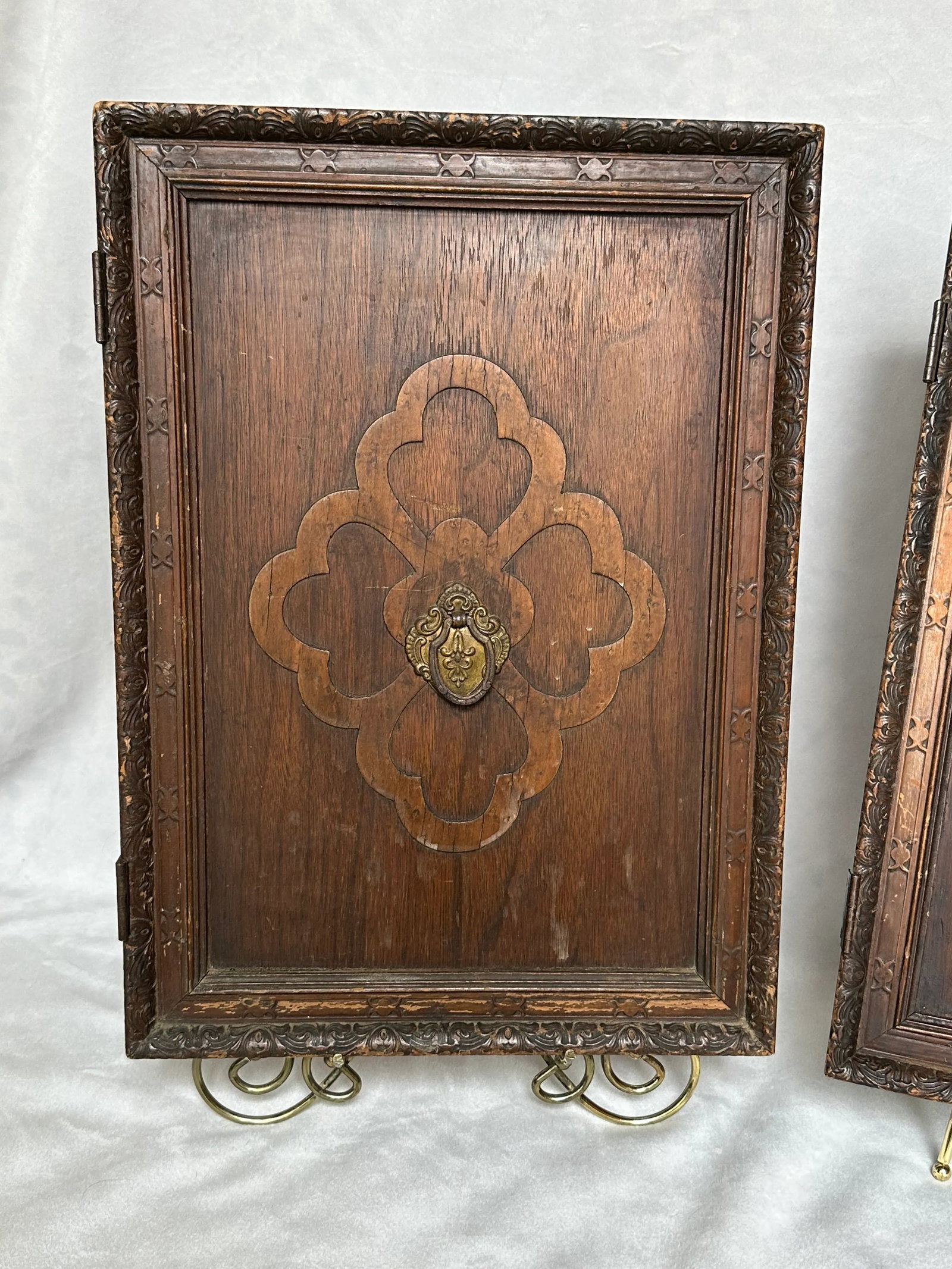 Antique Carved Panels Wall Decor- Set of 2 - 10