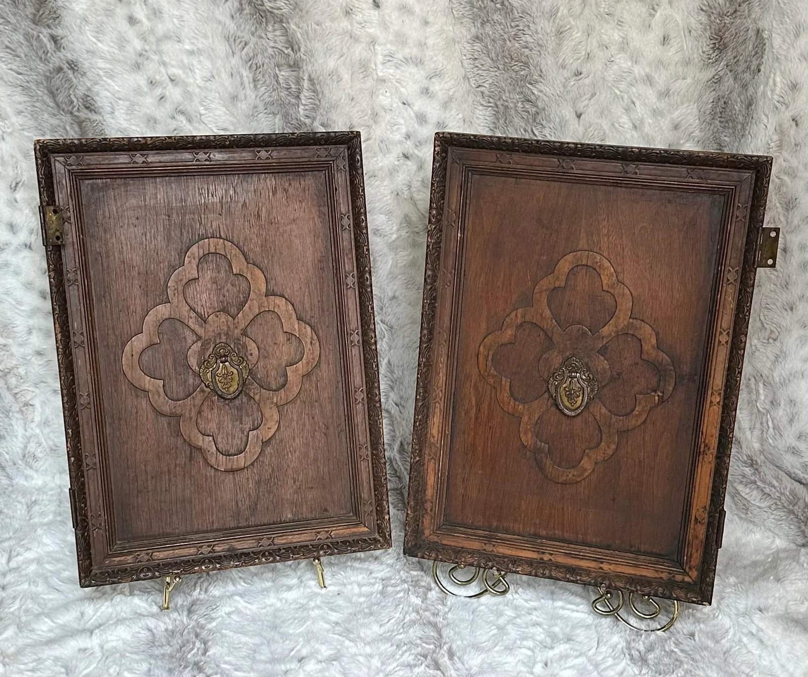 Antique Carved Panels Wall Decor- Set of 2 - 12