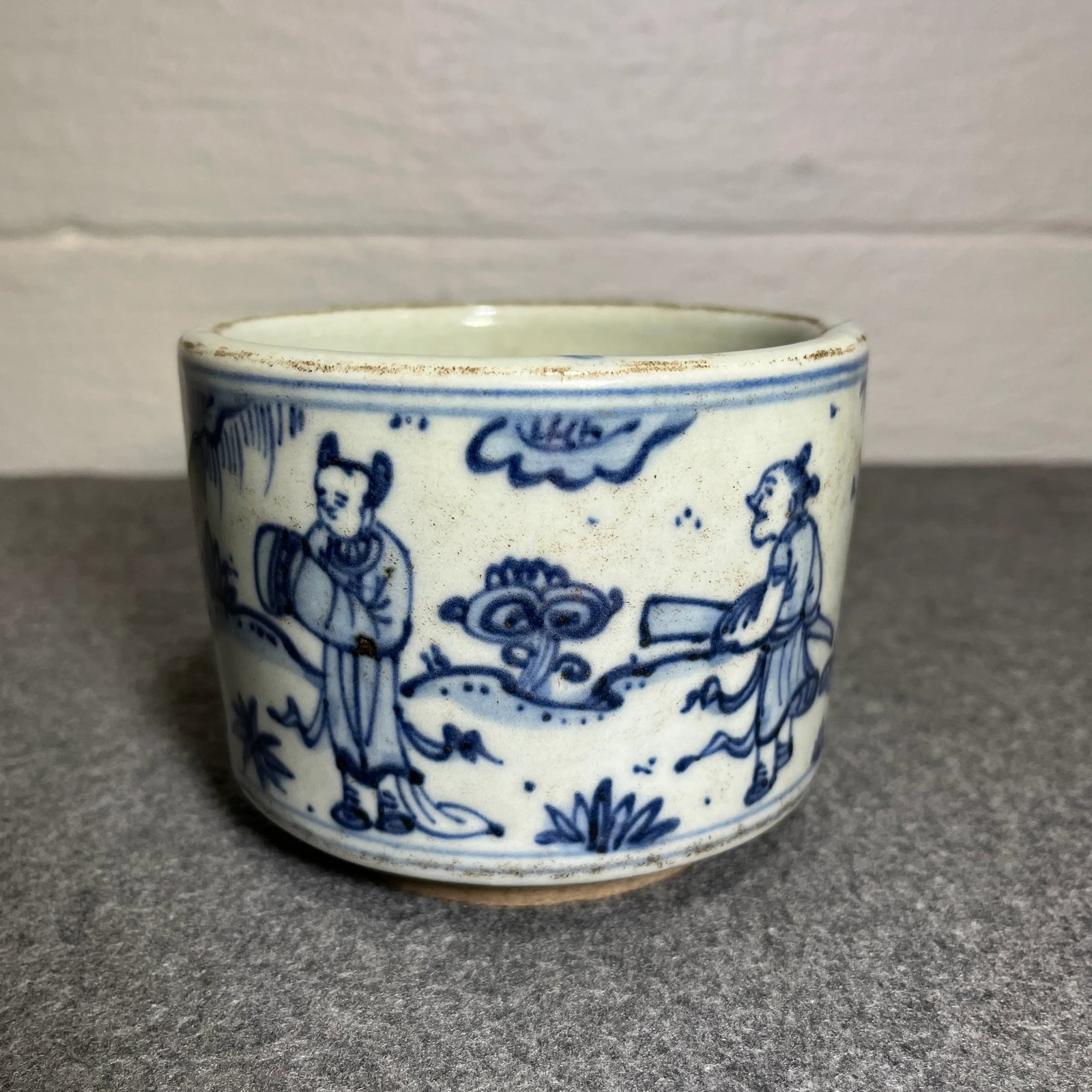 Antique Chinese Blue & White Porcelain Censer - 3