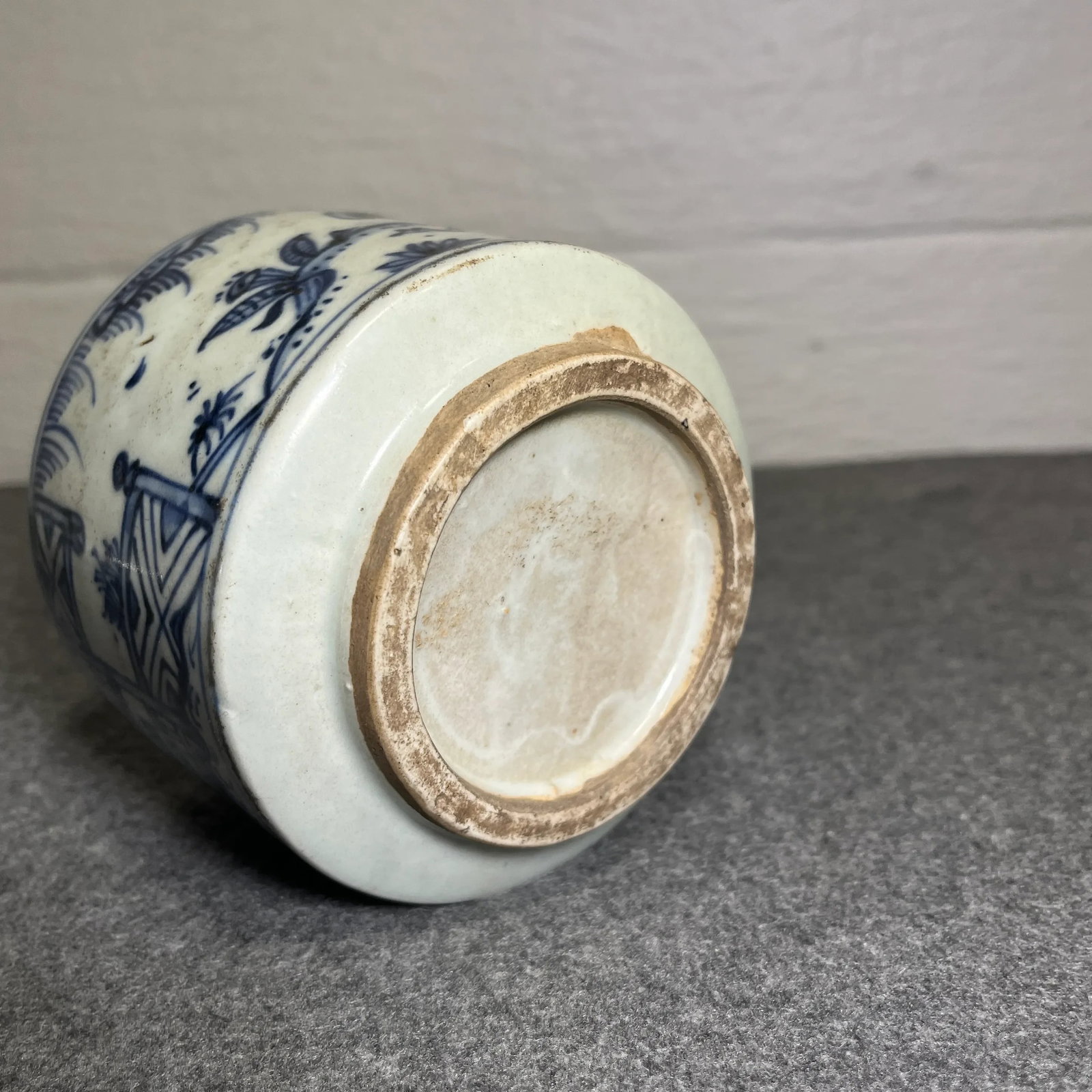 Antique Chinese Blue & White Porcelain Censer - 8