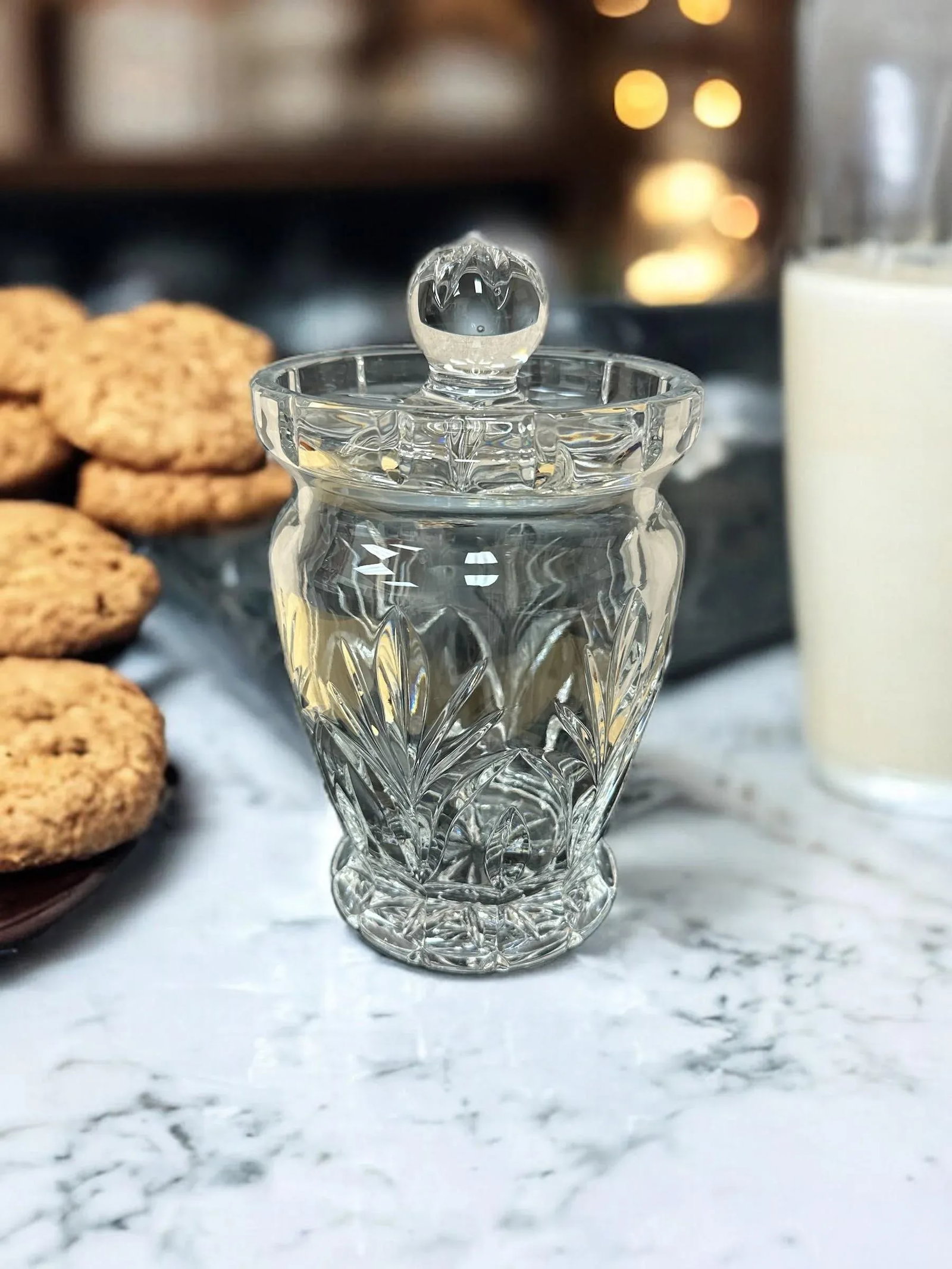 Canterbury Marquis Waterford Crystal Glass Biscuit Jar - 5