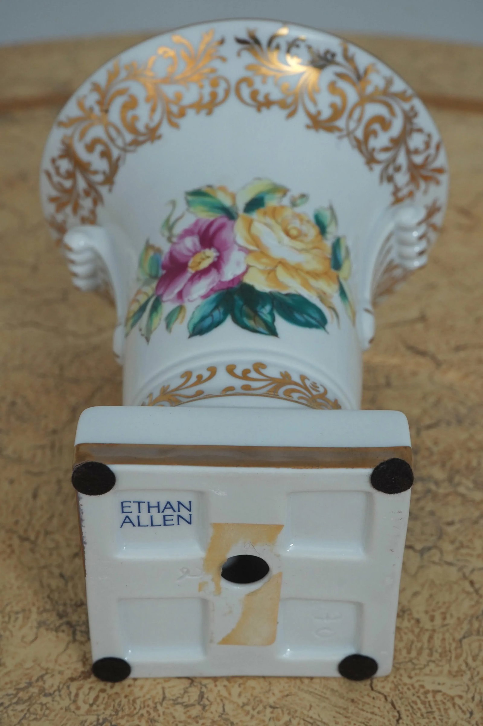 Ethan Allen Neoclassical Porcelain Urn Planter - 8