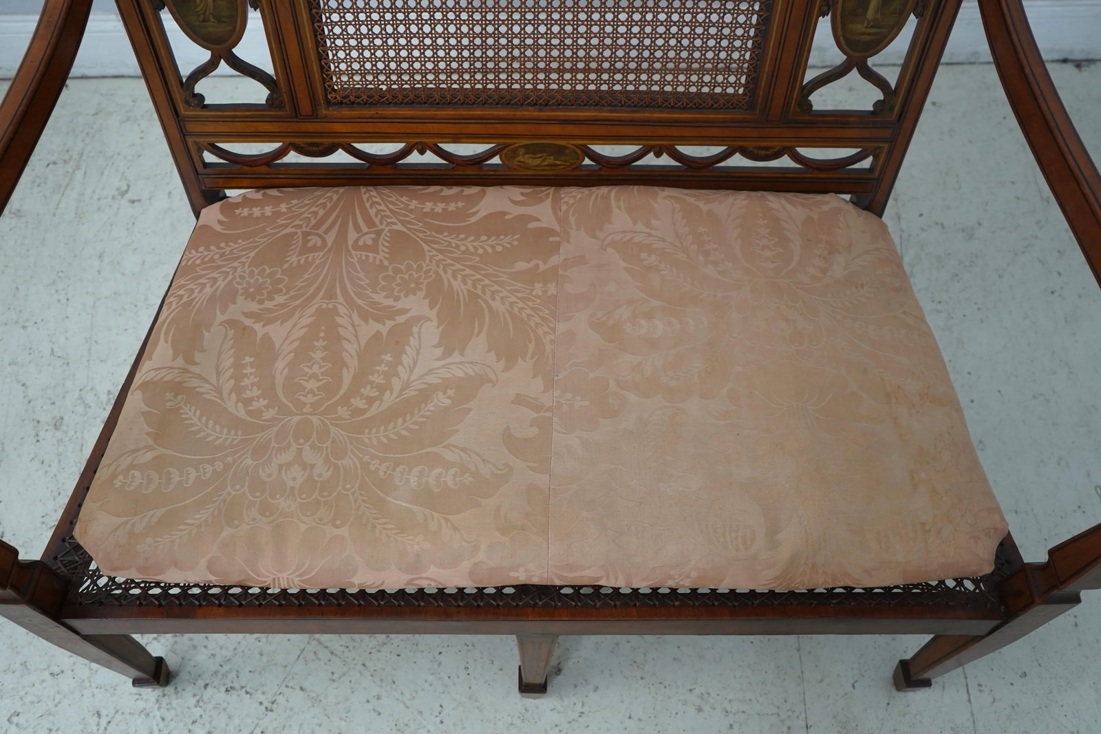 Antique English Adams Paint Decorated Settee - 10
