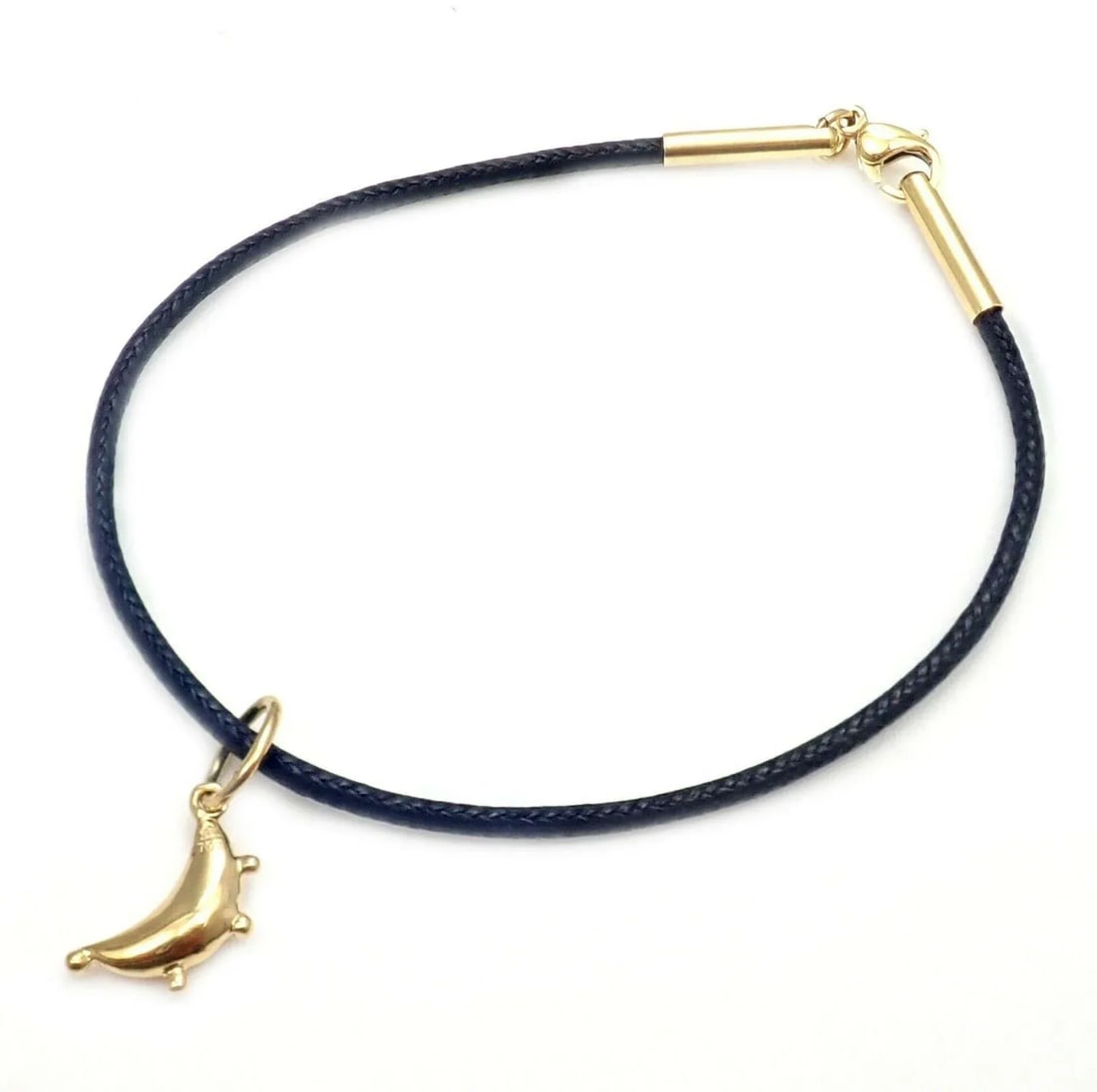 Temple St Clair 18k Crescent Moon Charm Cord Bracelet - 3