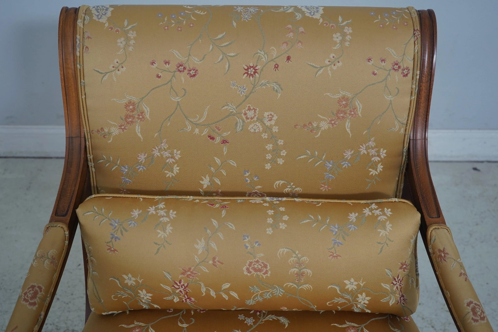 Pair Ethan Allen Regency Style Carved Bergere Chairs - 5