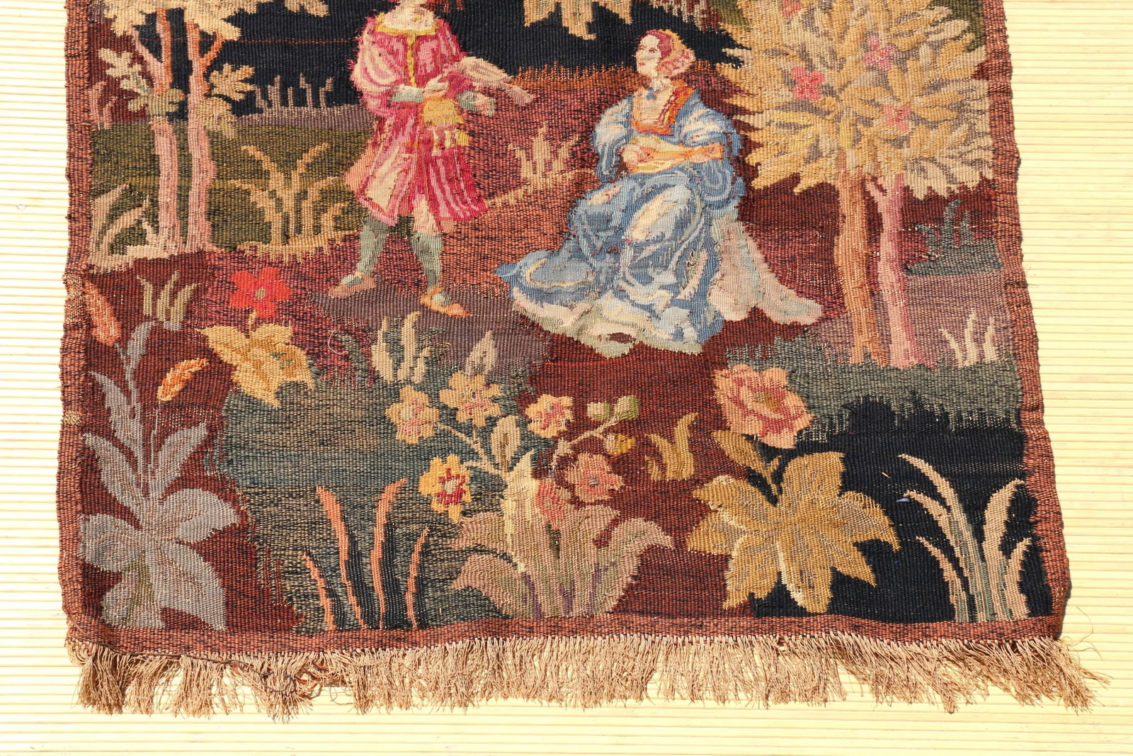 Antique Late 19th Century French Wall Hanging Pictorial Tapestry - 10