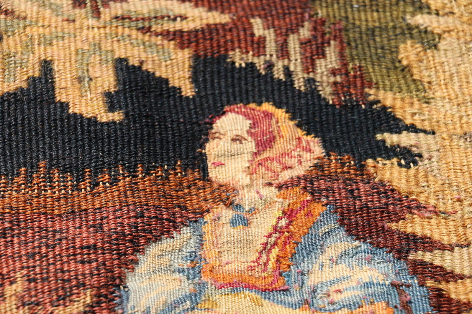 Antique Late 19th Century French Wall Hanging Pictorial Tapestry - 3