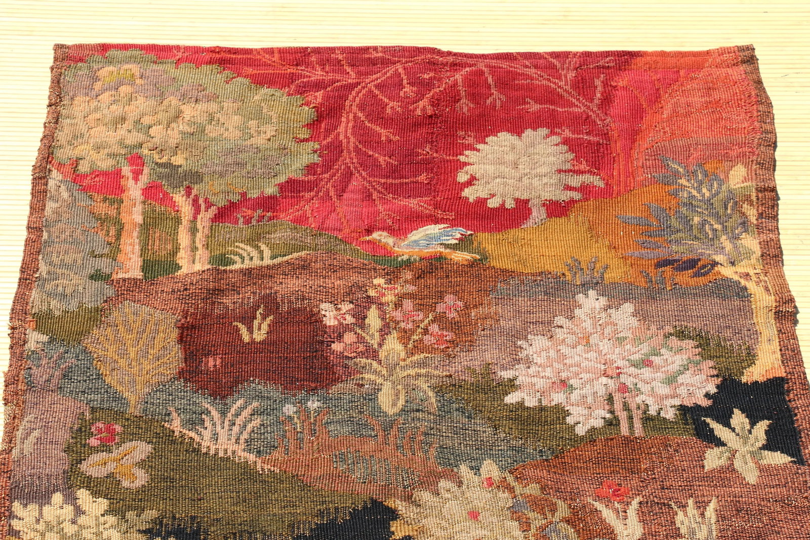 Antique Late 19th Century French Wall Hanging Pictorial Tapestry - 9