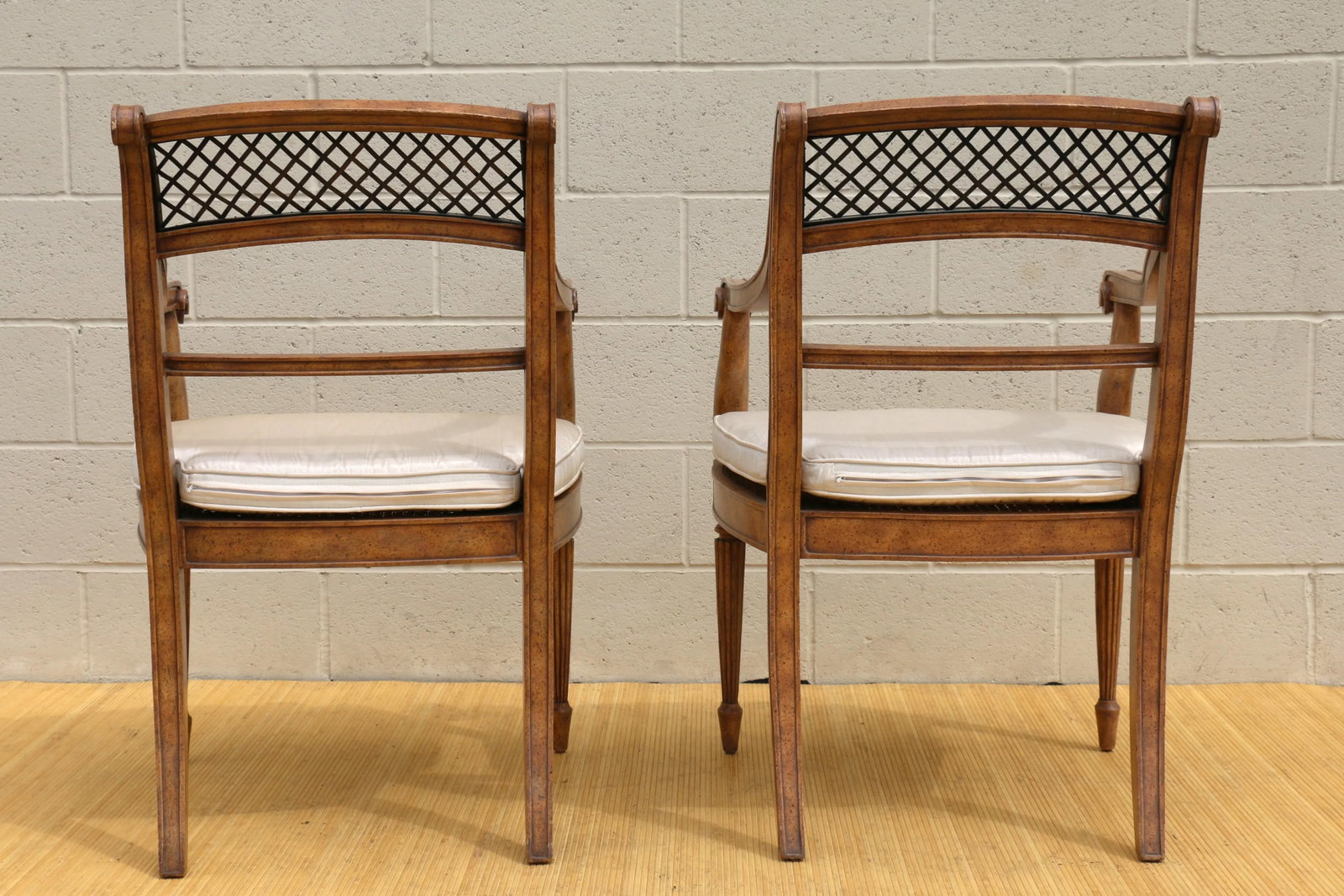 Vintage Pair of Armchairs by Maitland-Smith Regency Style - 6