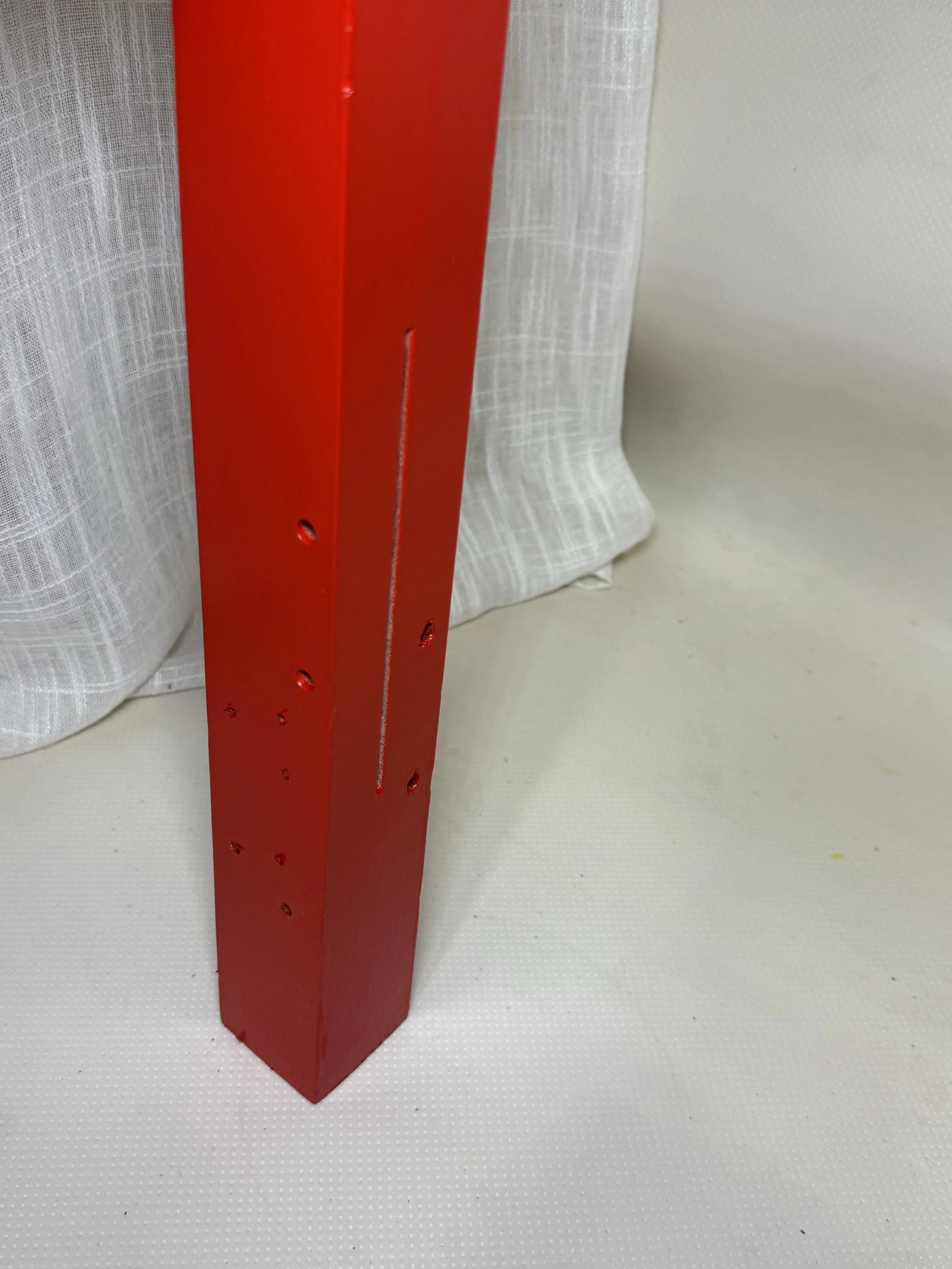 Vintage Bali Hai Faux Bamboo Cane Twin Headboard by Henry Link- Newly Painted Flirt Red by Behr - 10