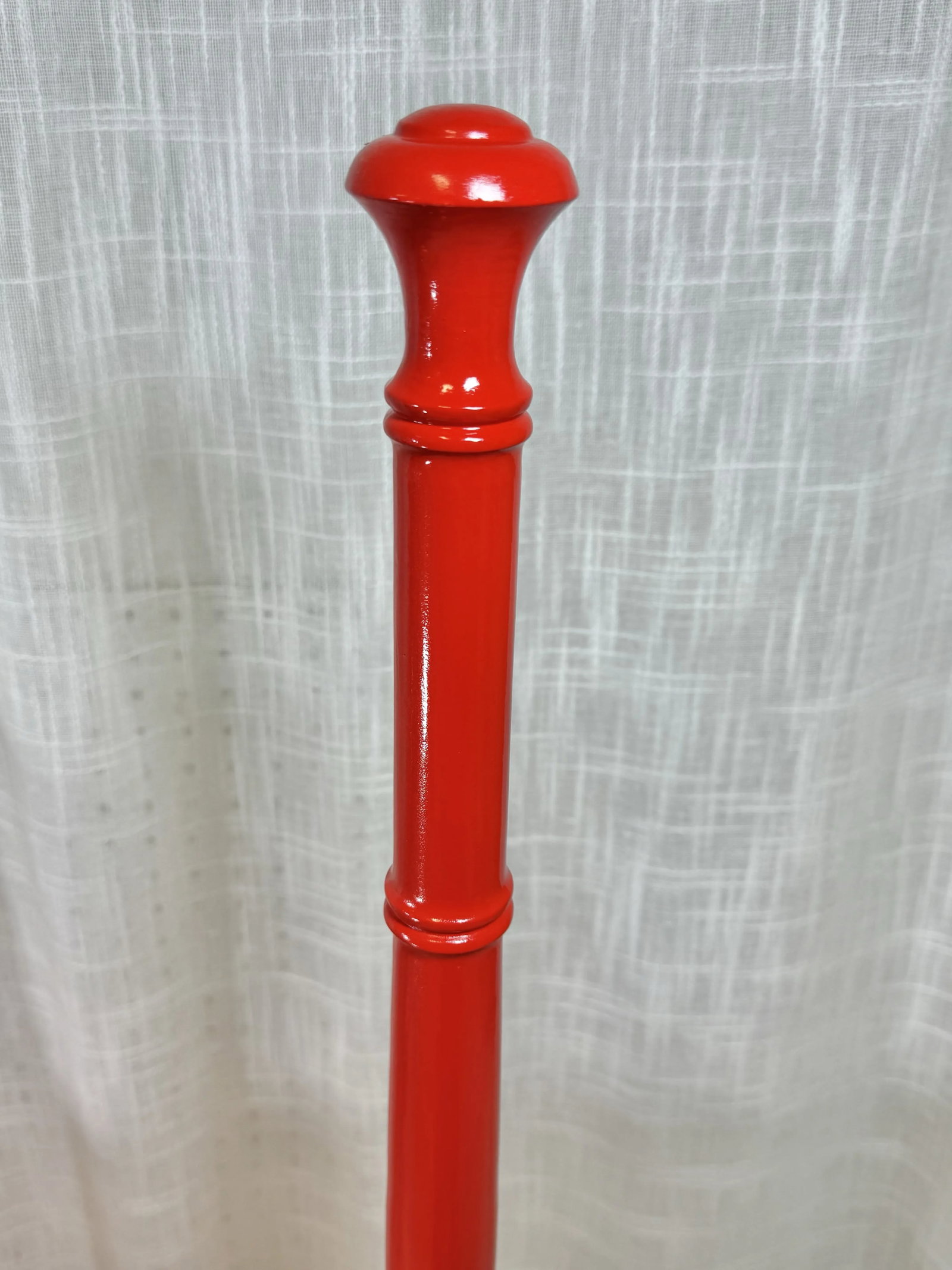 Vintage Bali Hai Faux Bamboo Cane Twin Headboard by Henry Link- Newly Painted Flirt Red by Behr - 8