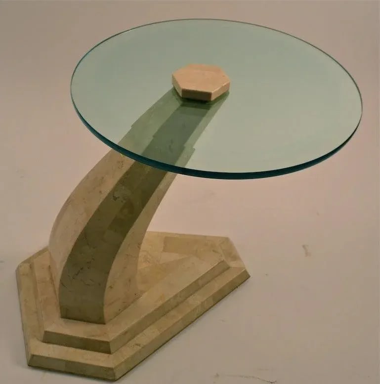 Maitland Smith Tessellated Stone and Bevelled Plate Glass Table Casa Bique - 2