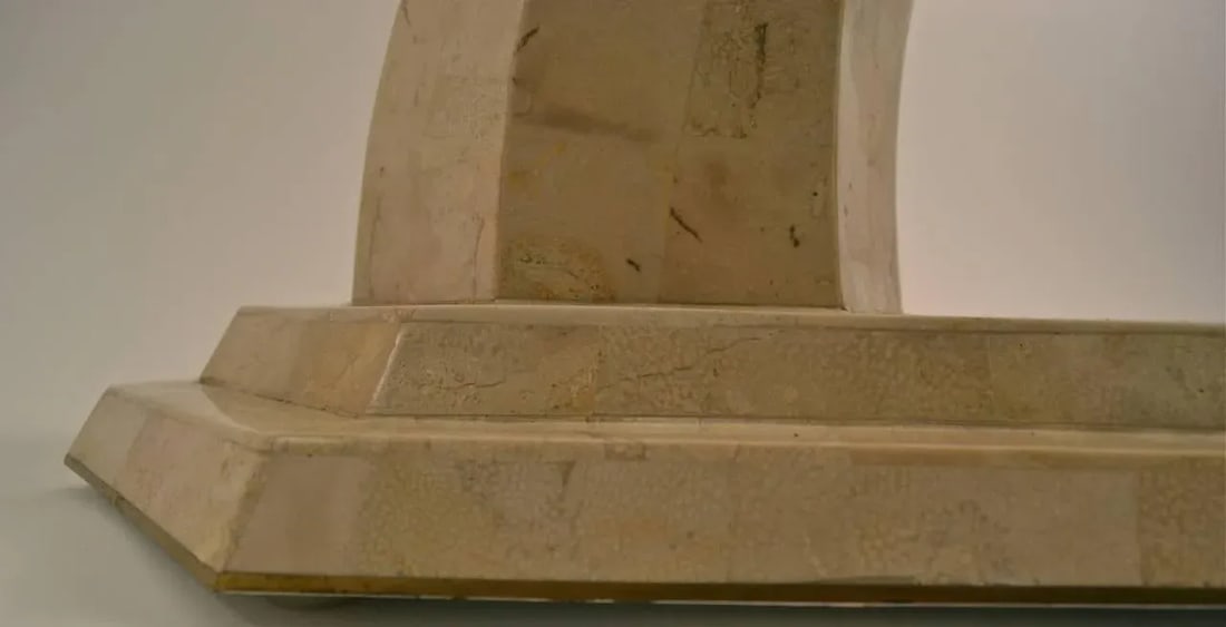 Maitland Smith Tessellated Stone and Bevelled Plate Glass Table Casa Bique - 4