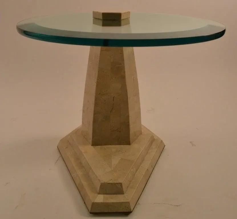 Maitland Smith Tessellated Stone and Bevelled Plate Glass Table Casa Bique - 7