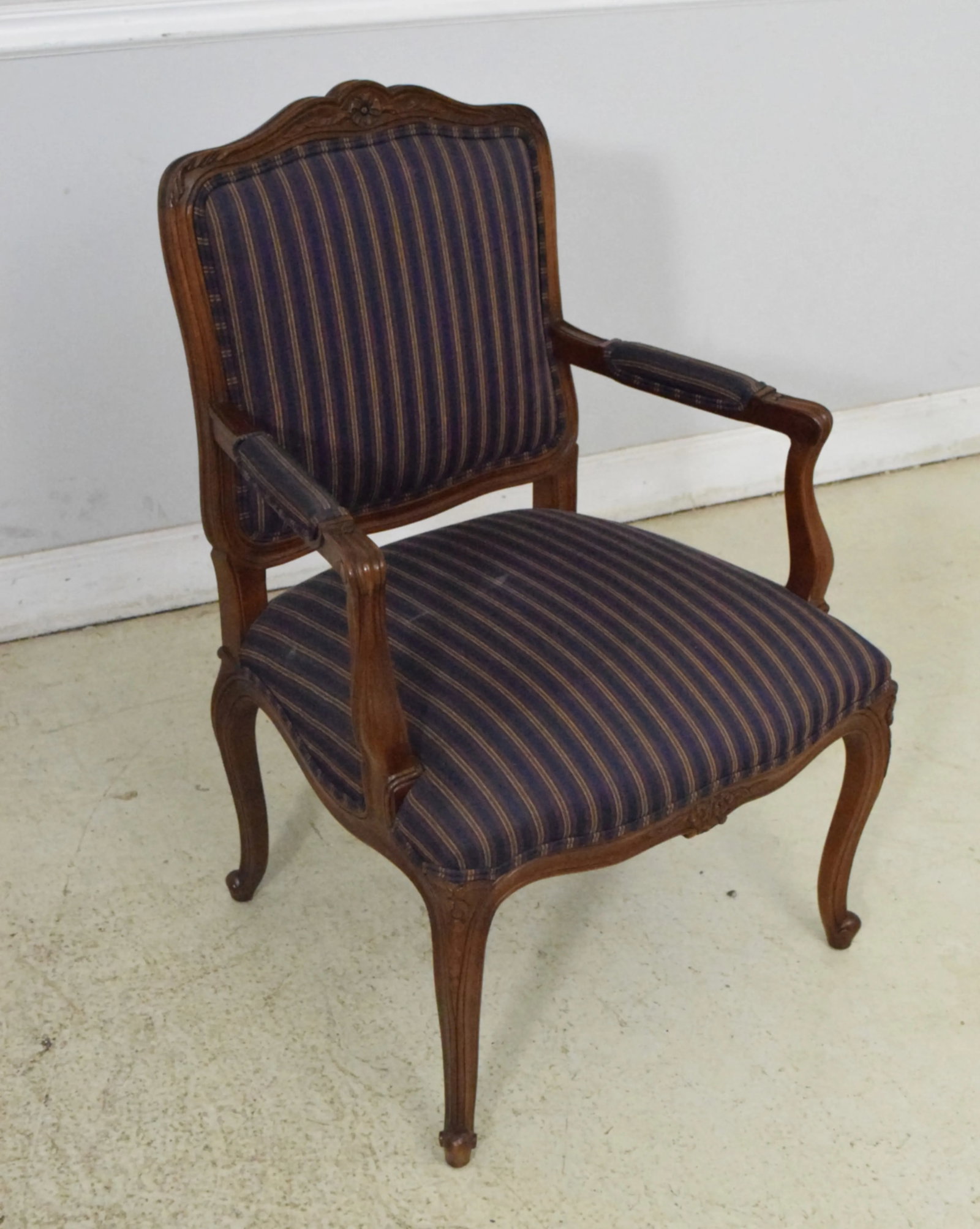 Pair Kindel French Louis XV Upholstered Armchairs - 3