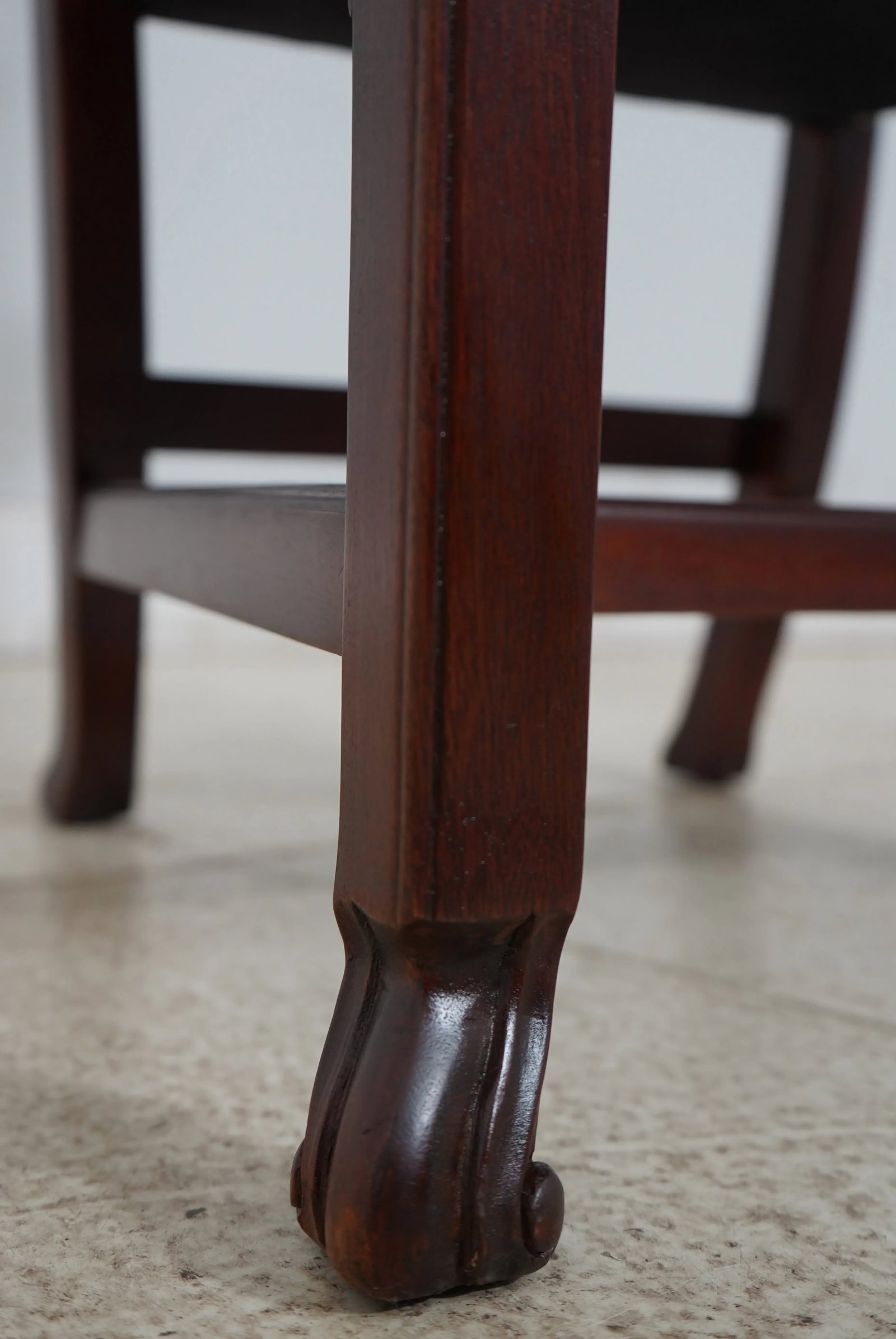 Pair Hickory Chair Co Carved Mahogany Rococo Armchairs - 10