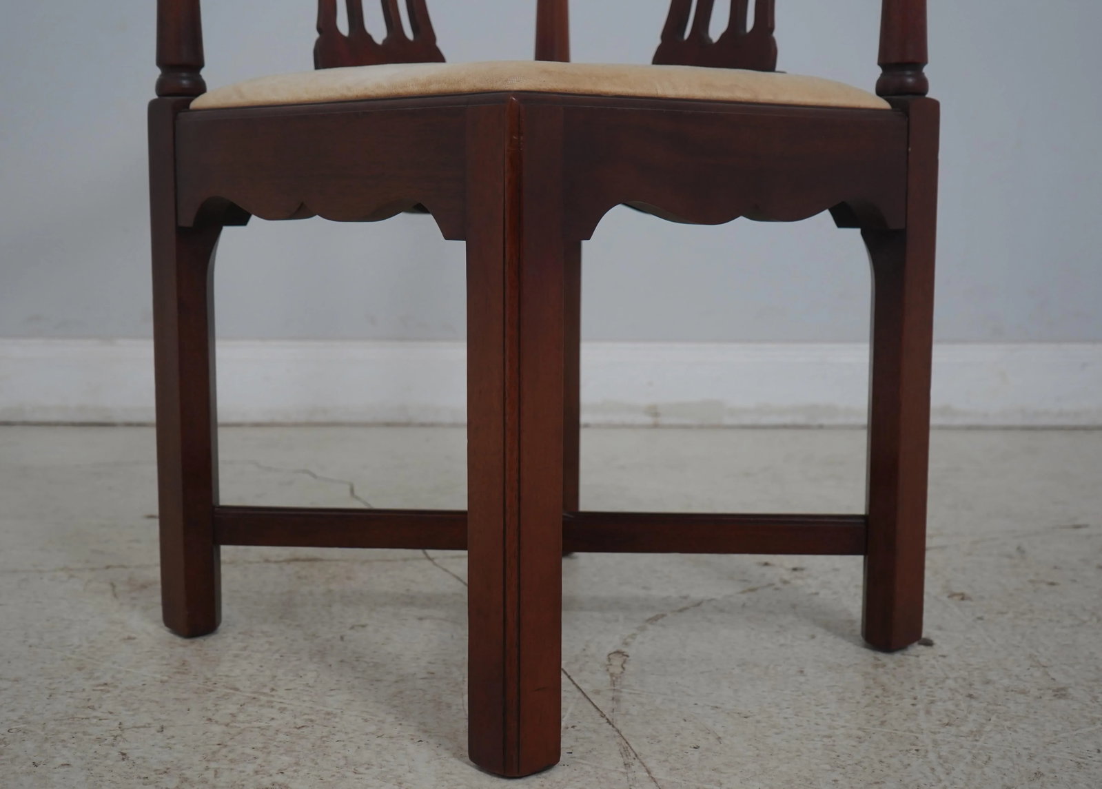 Pair Hickory Chair Chippendale Mahogany Corner Chairs - 6