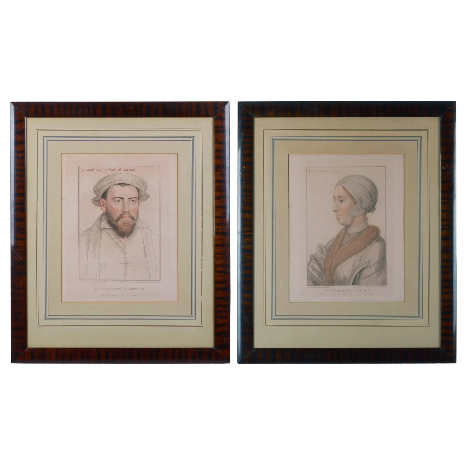 Edward Stanley and Anne Boleyn, Engravings by Bartolozzi After Holdbein C.1790s (1 of 13)