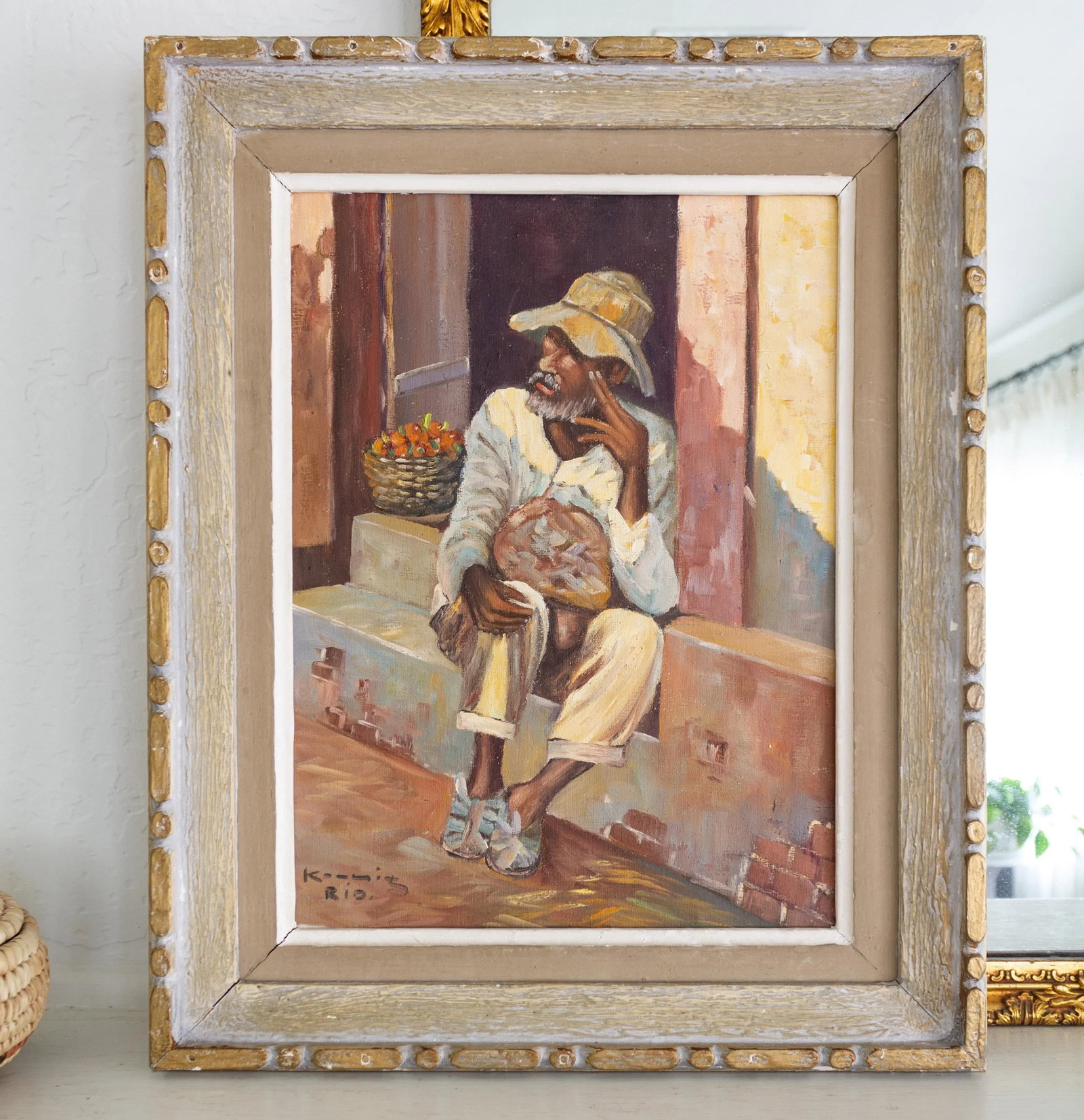 Figurative Painting of a Brazilian Man in Rio by Alfred Koenig - 8