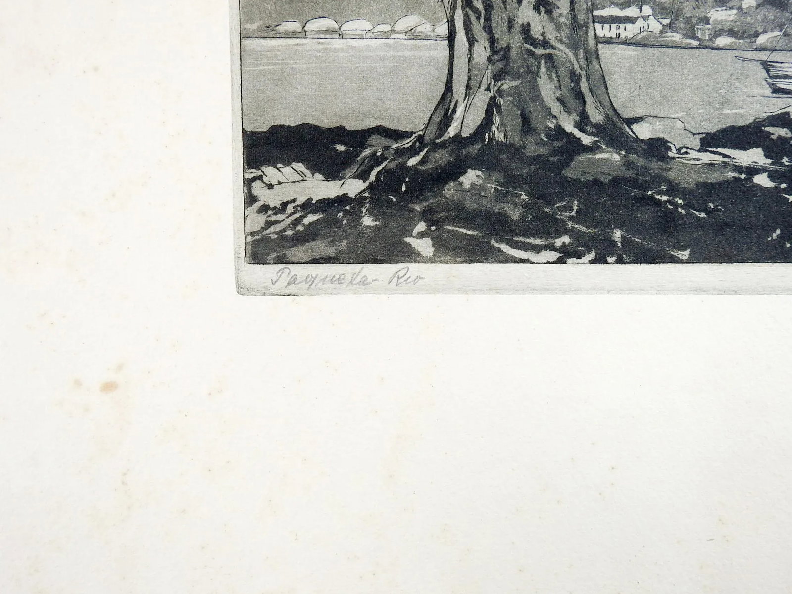 Brazilian Harbor Etching by Oskar Rothkirch - 2