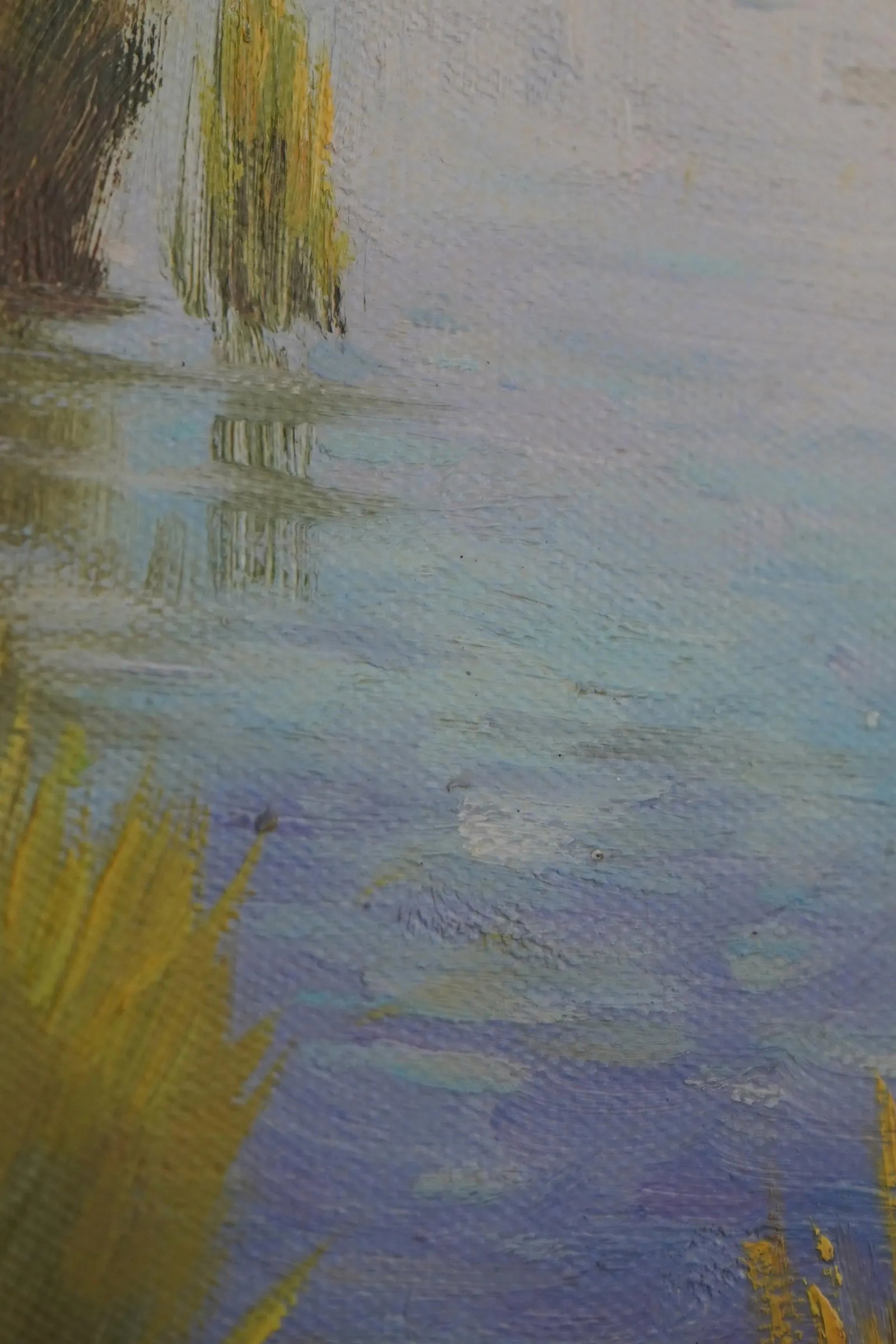 Framed Marsh Signed Oil Painting on Canvas ~ Signed - 3